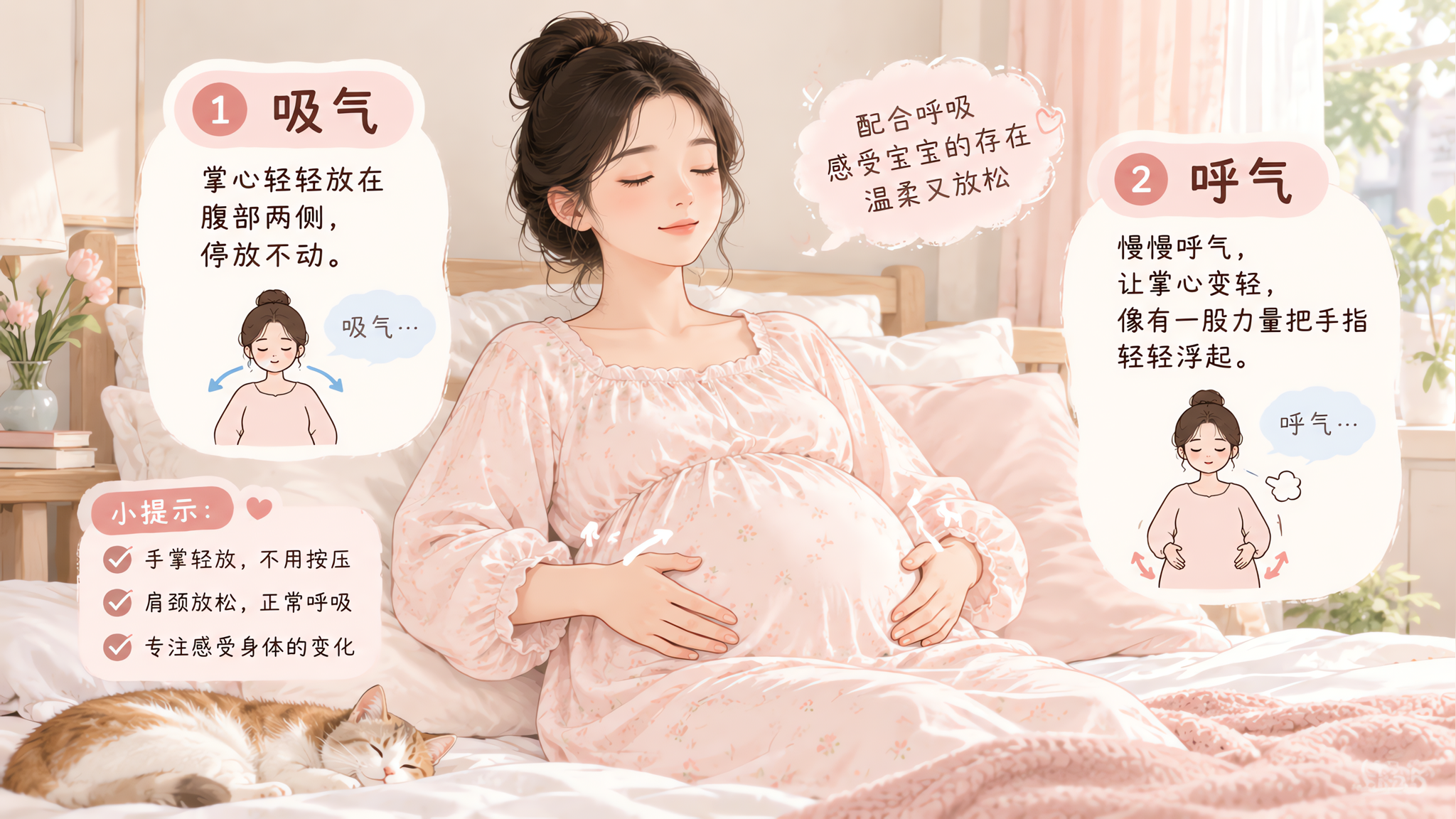 别再顺时针揉肚子了 60秒呼吸同步触摸更舒服
