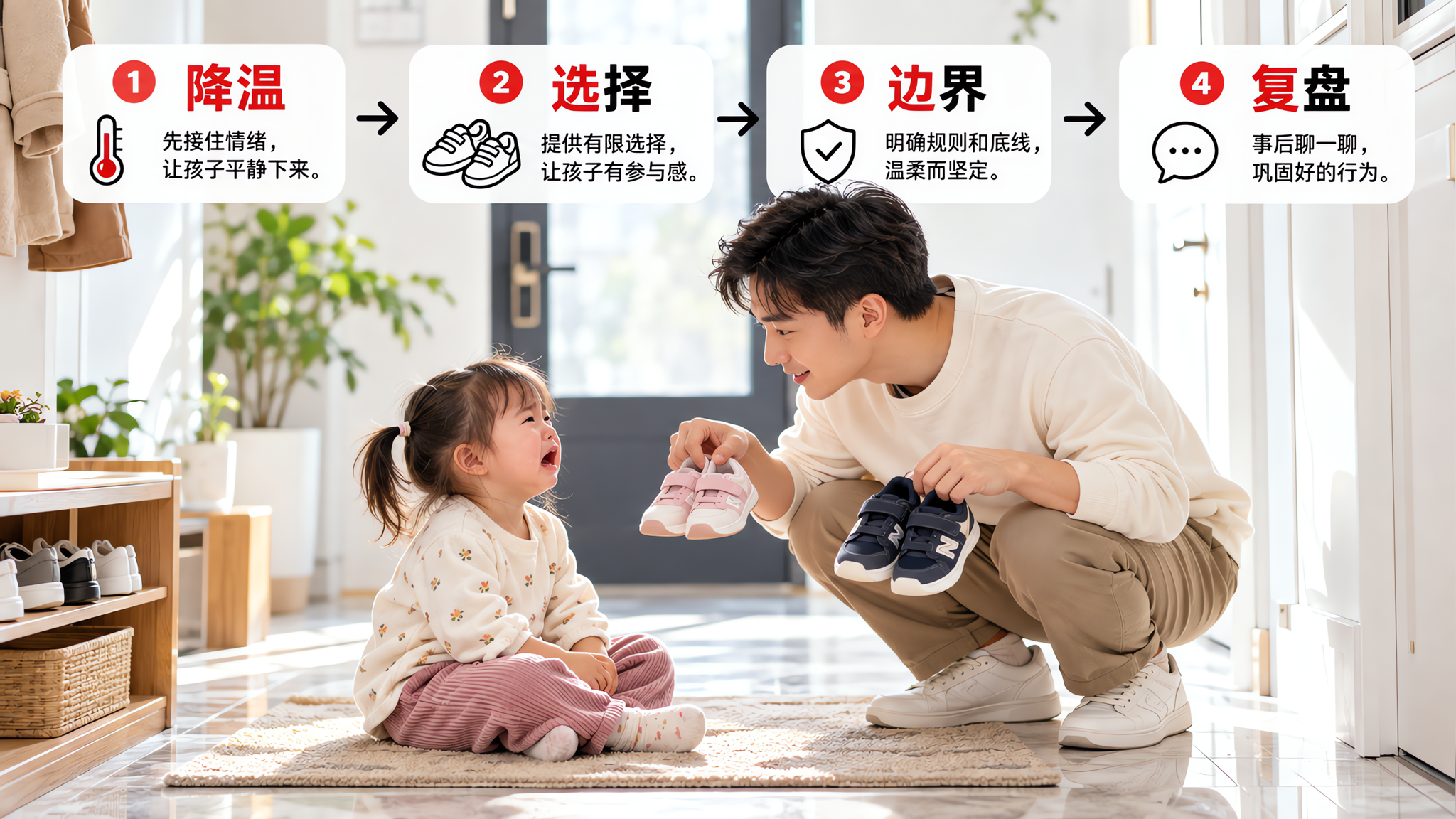 2-3岁总说“不”还升级尖叫？用这4步把对抗变规则