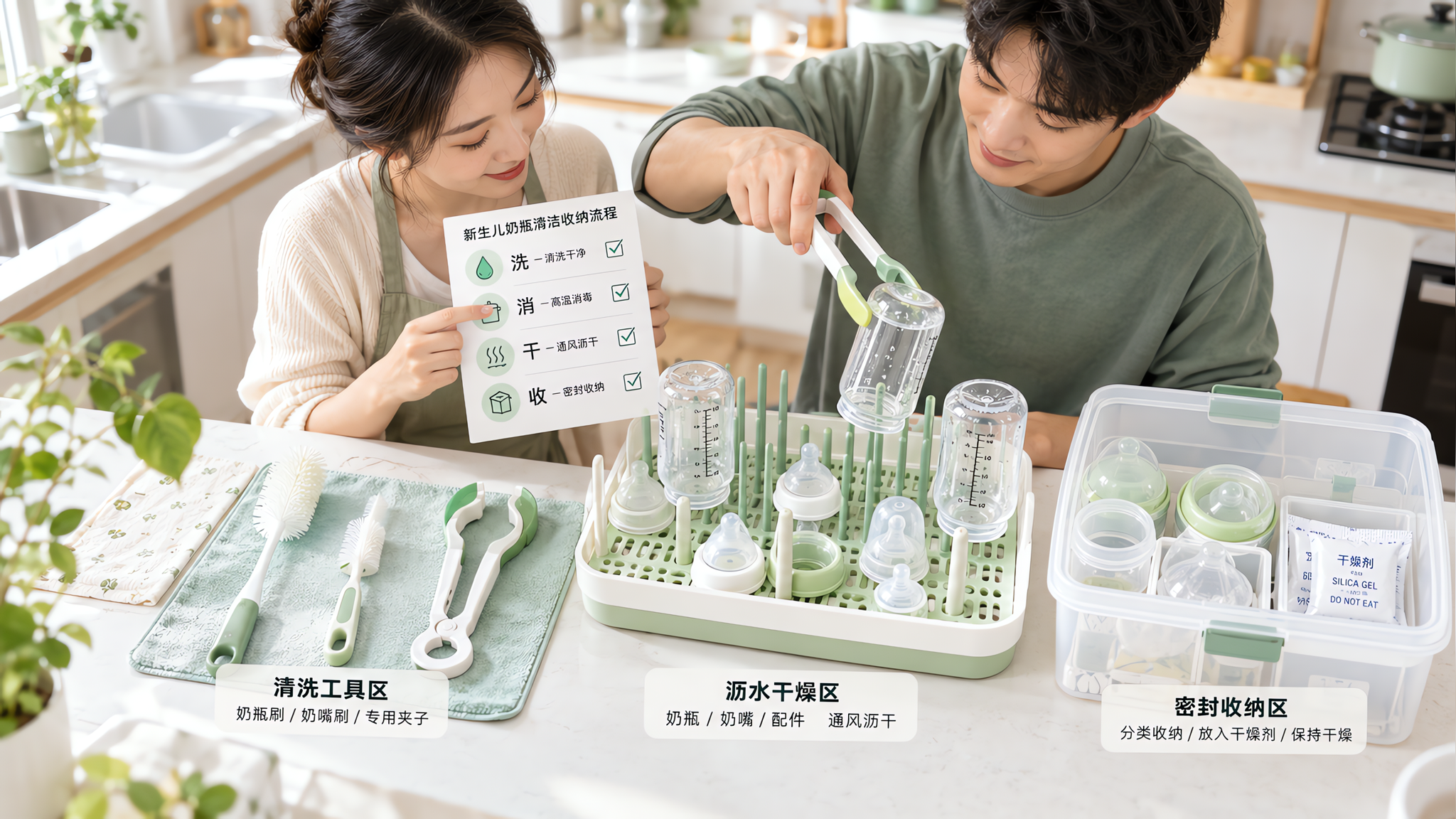 高湿天奶瓶总潮味？洗消干收闭环一次理顺