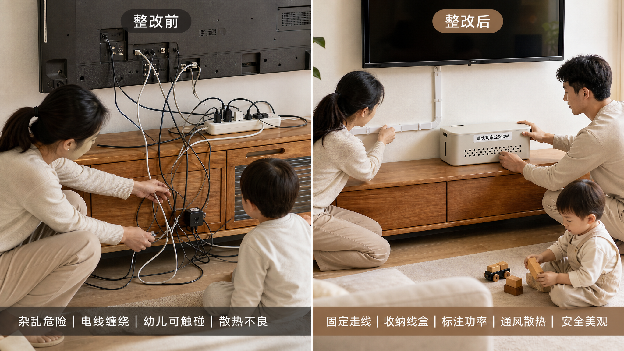 插座盖不够用：夏天最危险是“拽线+过载+湿手”