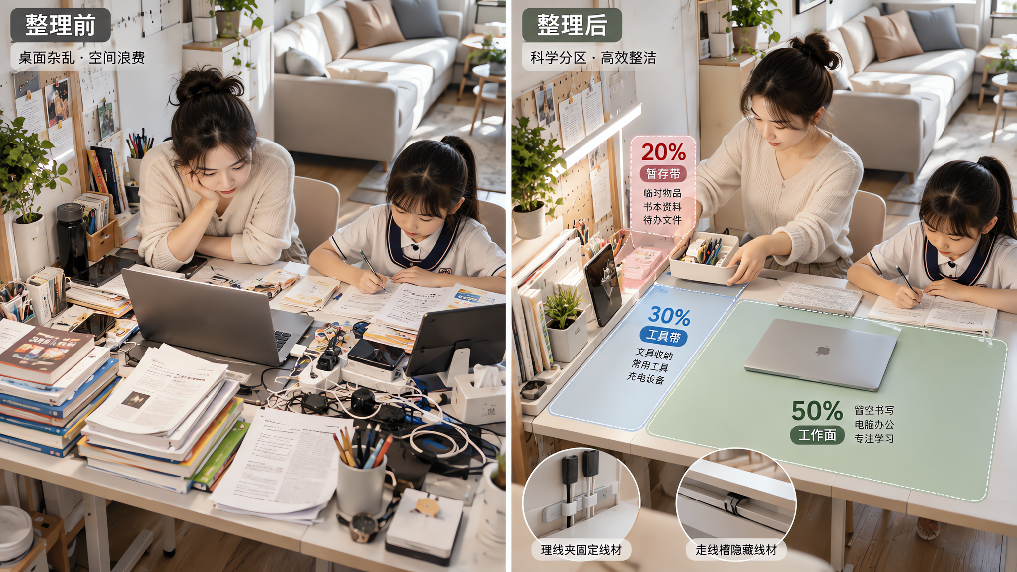 开学前把桌面改成5:3:2 专注立刻稳了