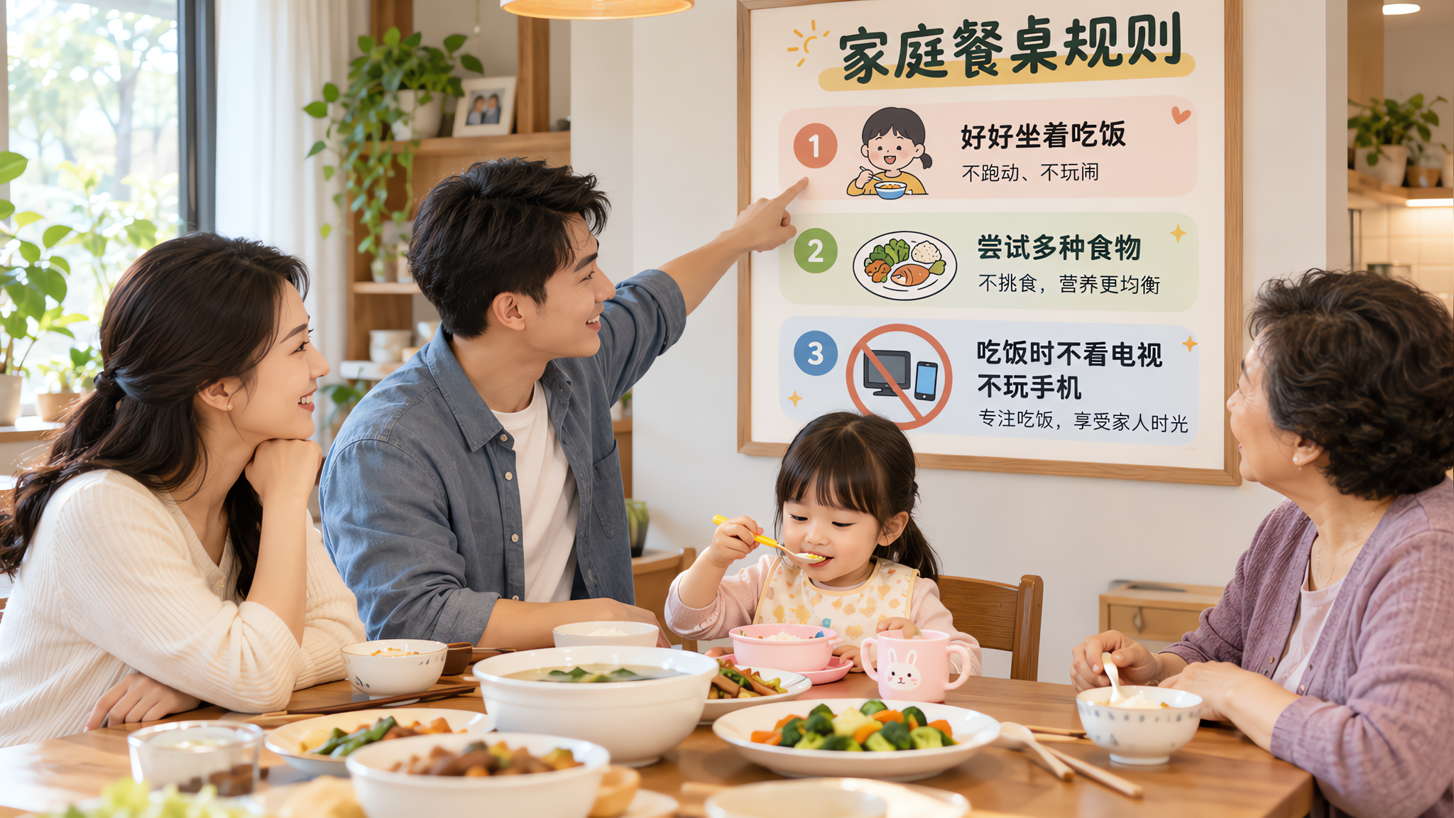 饭桌别再内耗：三条规则+四句式，让长辈退出“喂养决策区”