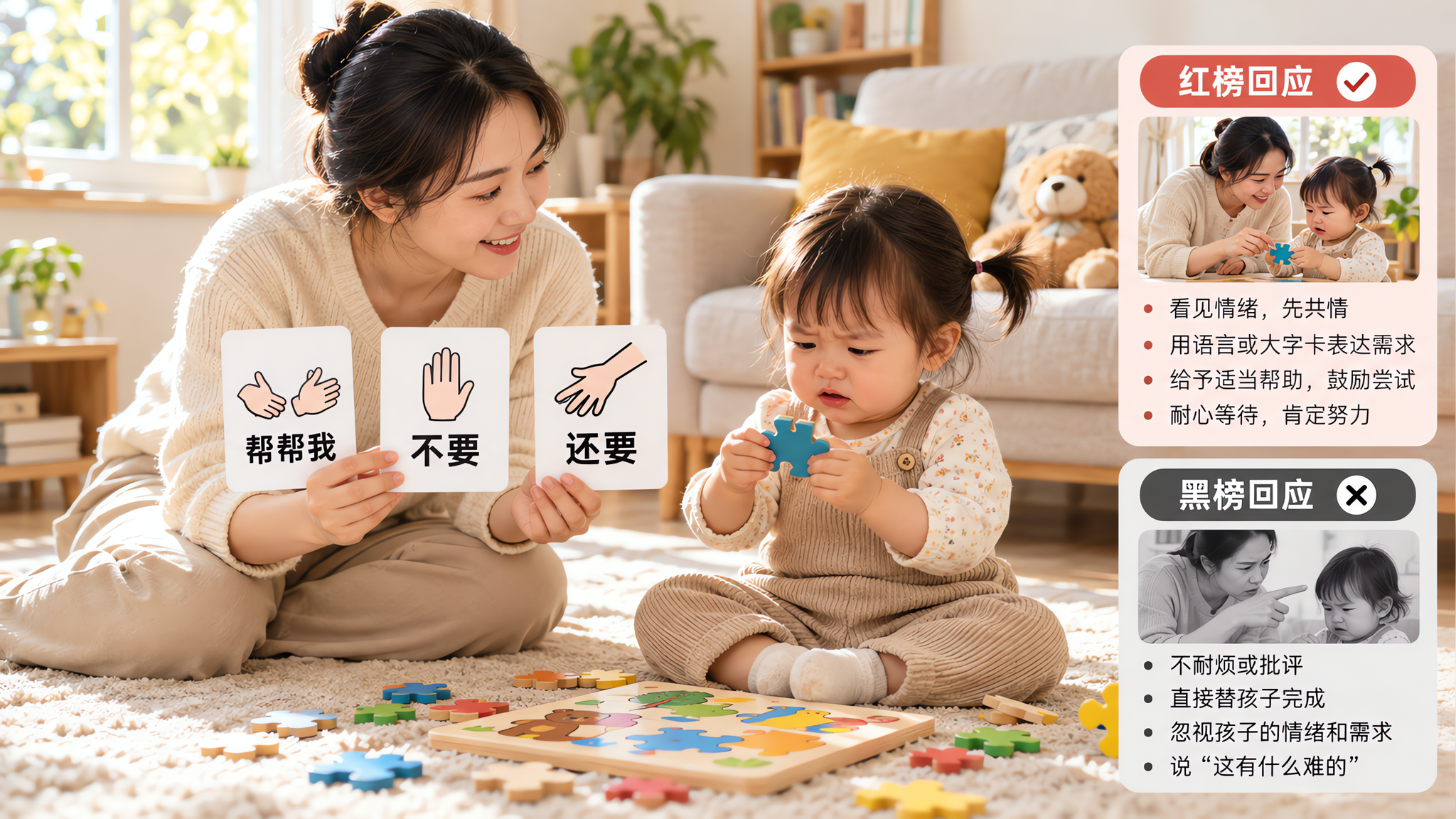 1-2岁娃一哭就崩？用三句“功能词”把哭翻译成表达