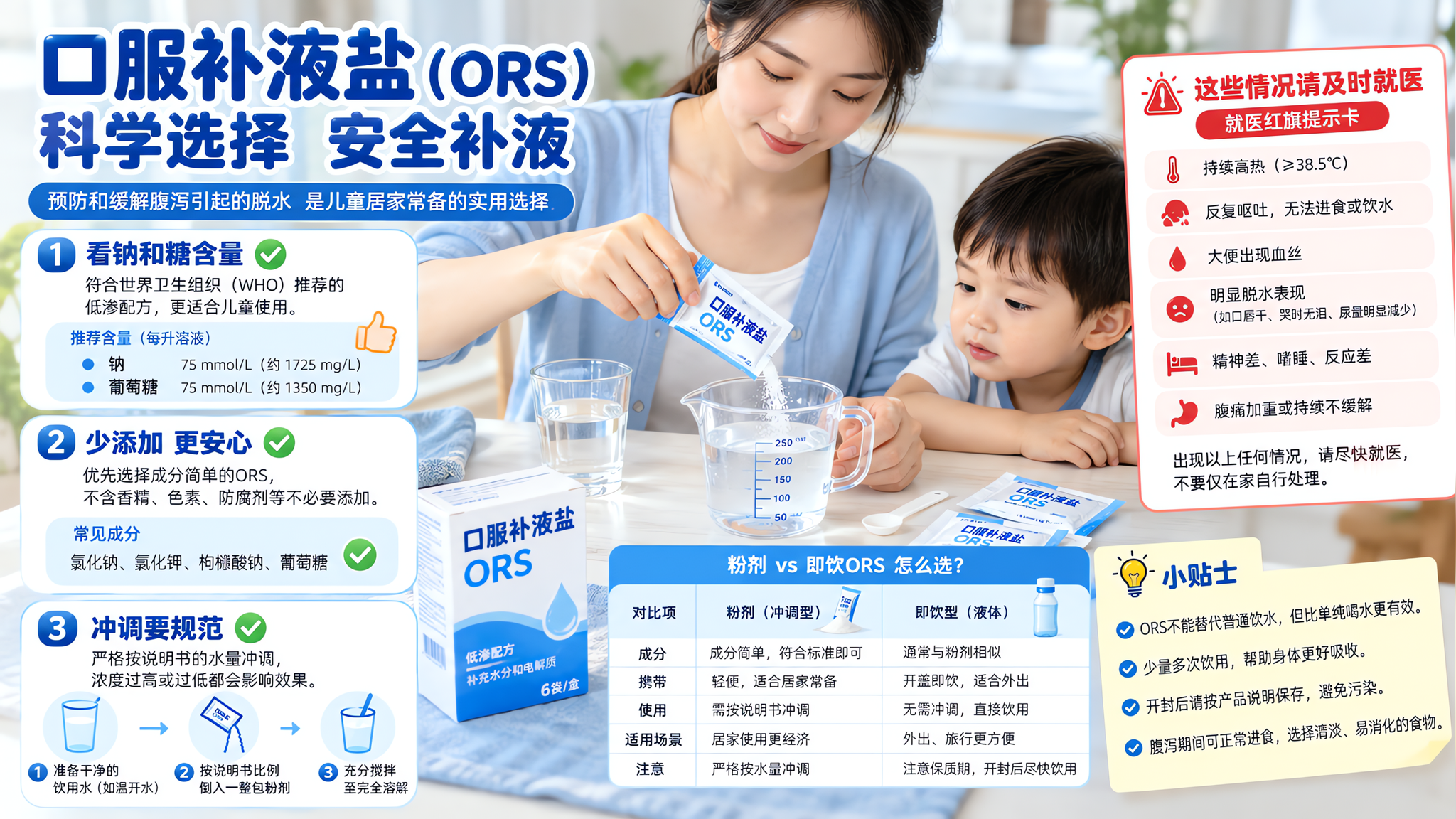 腹泻/中暑别乱喝：婴幼儿补液只认ORS这几点