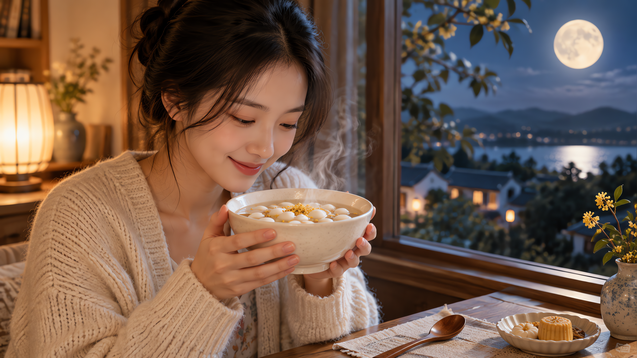 不喝酒也能微醺：热酒酿桂花圆子一锅就够