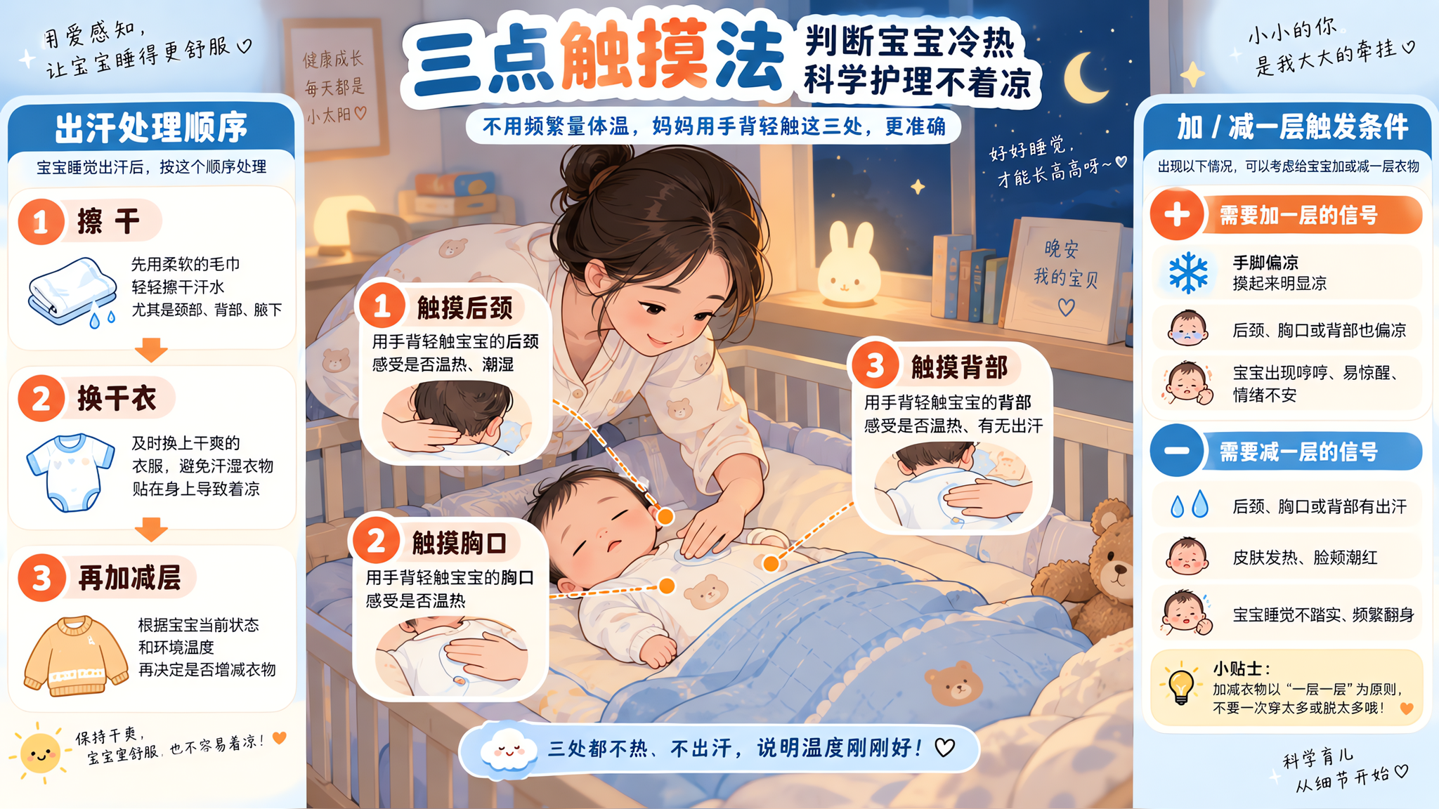 夜里老醒别先怪睡眠退步：摸3个点就会穿盖