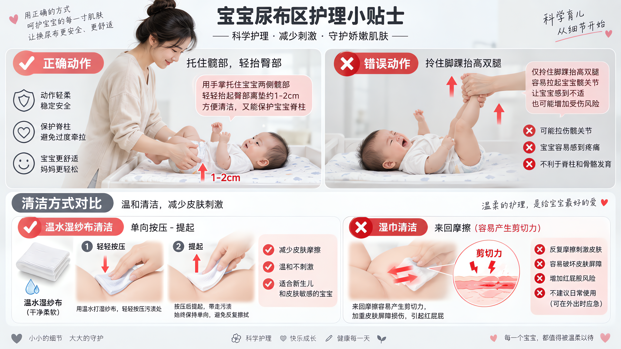 红屁屁总反复？先改换尿布动作再换尿裤