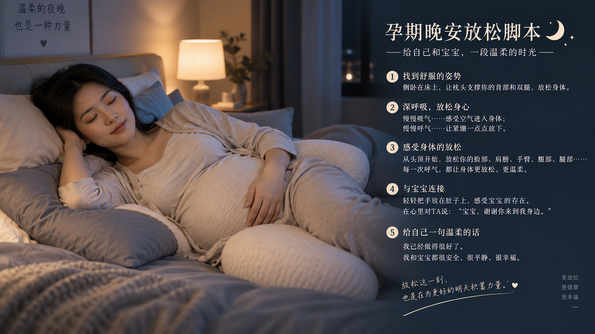 闷热胎动睡不着？5分钟照读放松脚本