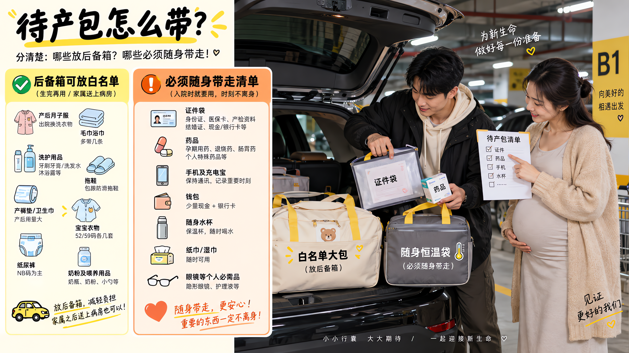 待产包放后备箱最危险的不是忘带，是被高温“烤坏”