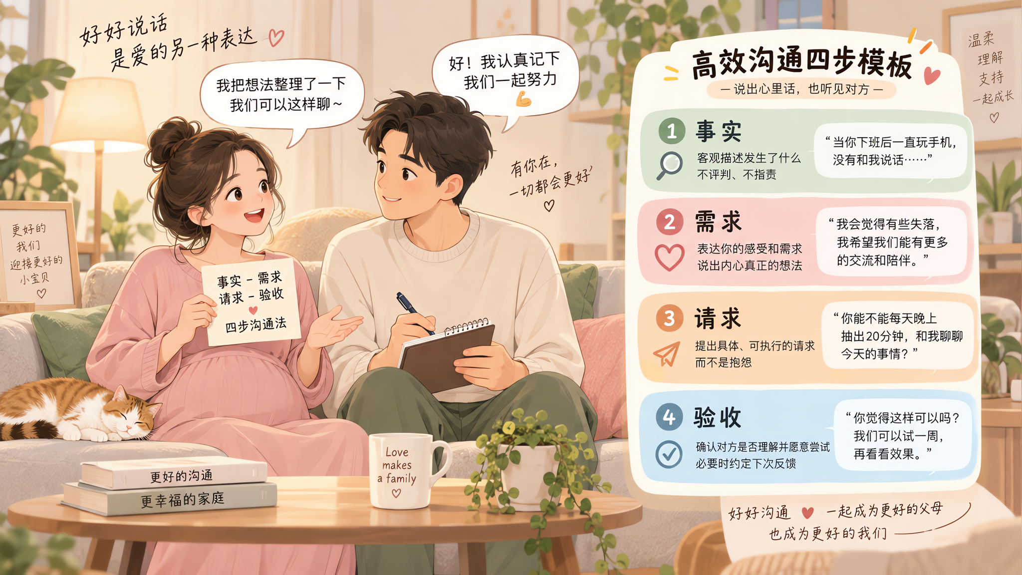 孕期吵架变多的真相：不是矫情，是你没把需求说成“可执行”