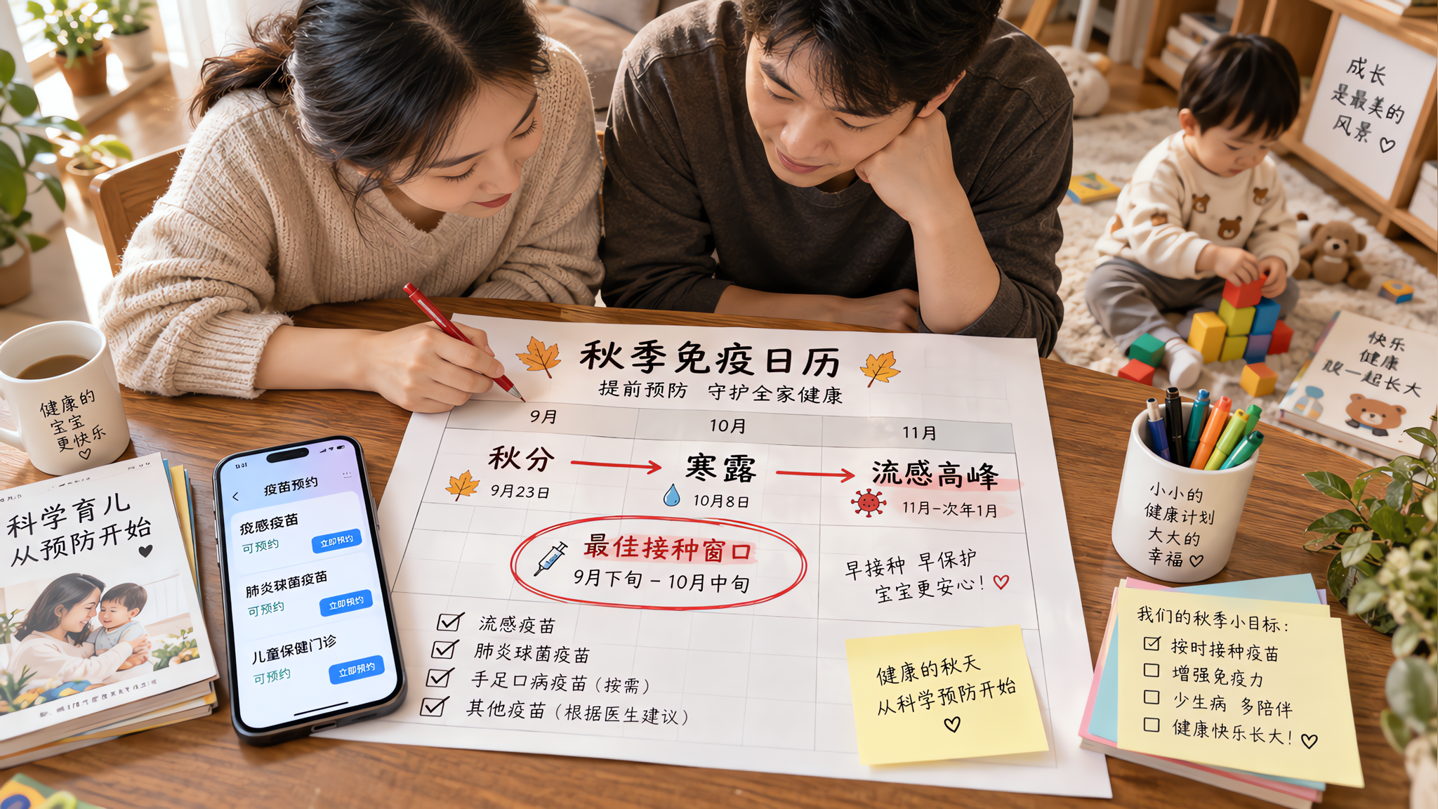 秋分到寒露这两周，1-3岁打流感疫苗刚刚好