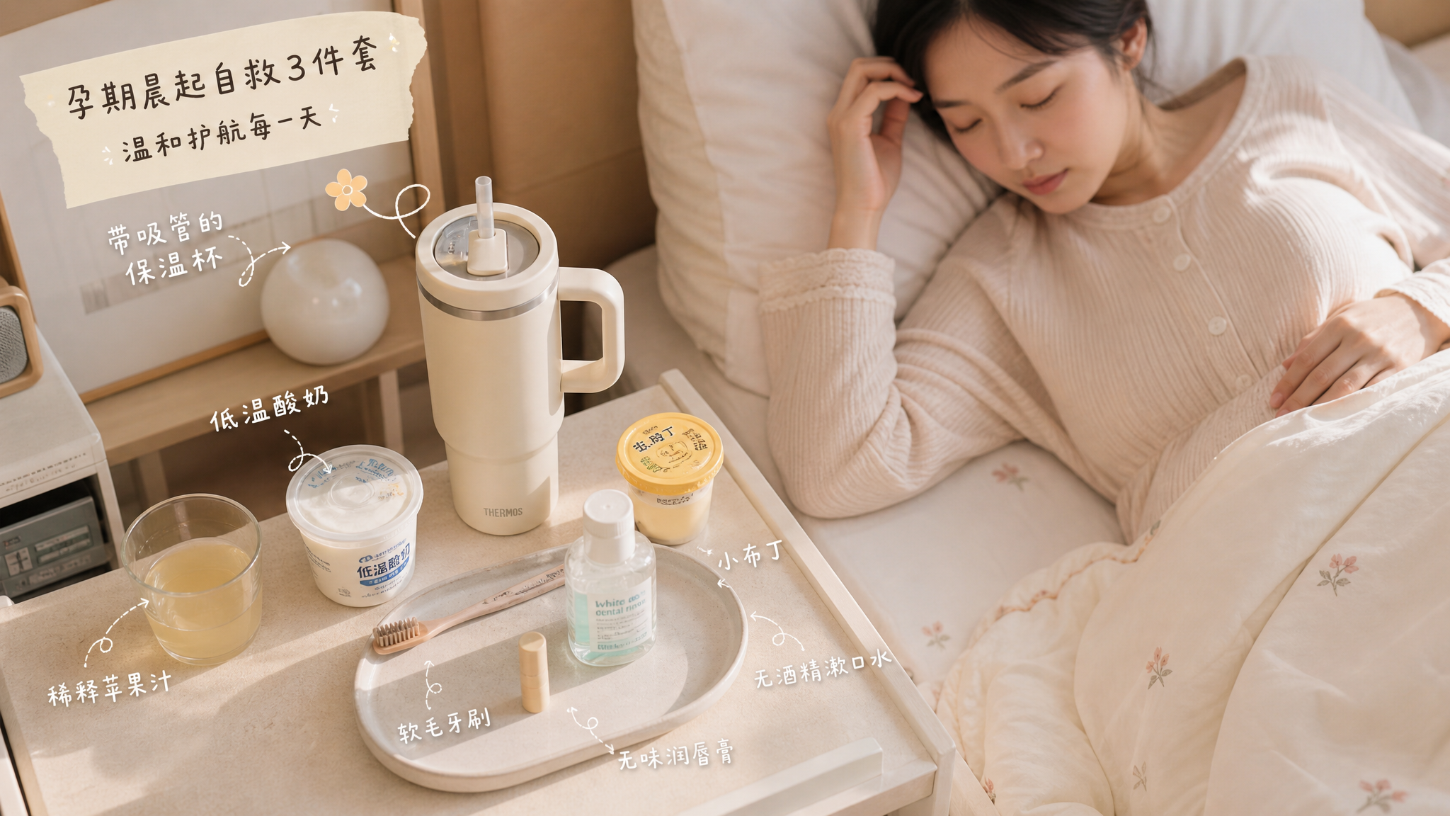 秋燥叠加孕反的口干口苦，3件套缓解法