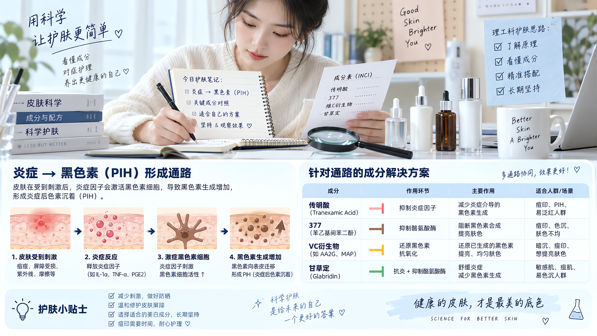 不刷酸也能淡痘印？无香无酸精华这样挑才稳