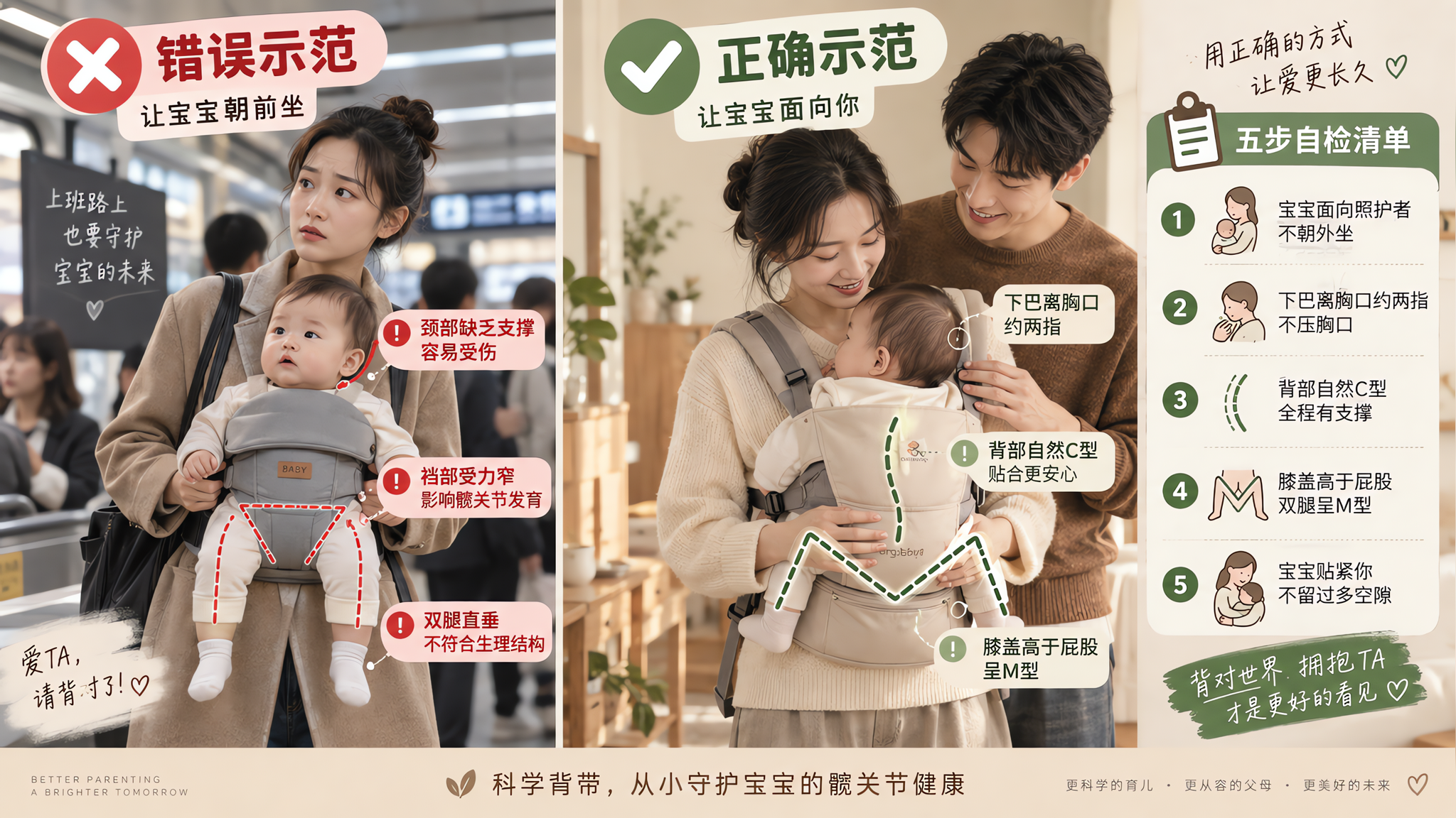 腰凳背带别乱用：朝前坐太早更伤核心