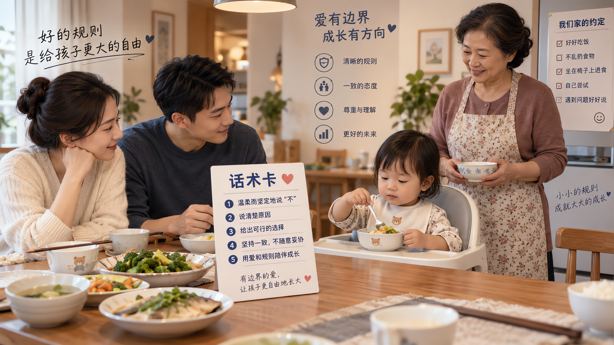 长辈追喂还偷加盐？3张话术卡夺回餐桌主权