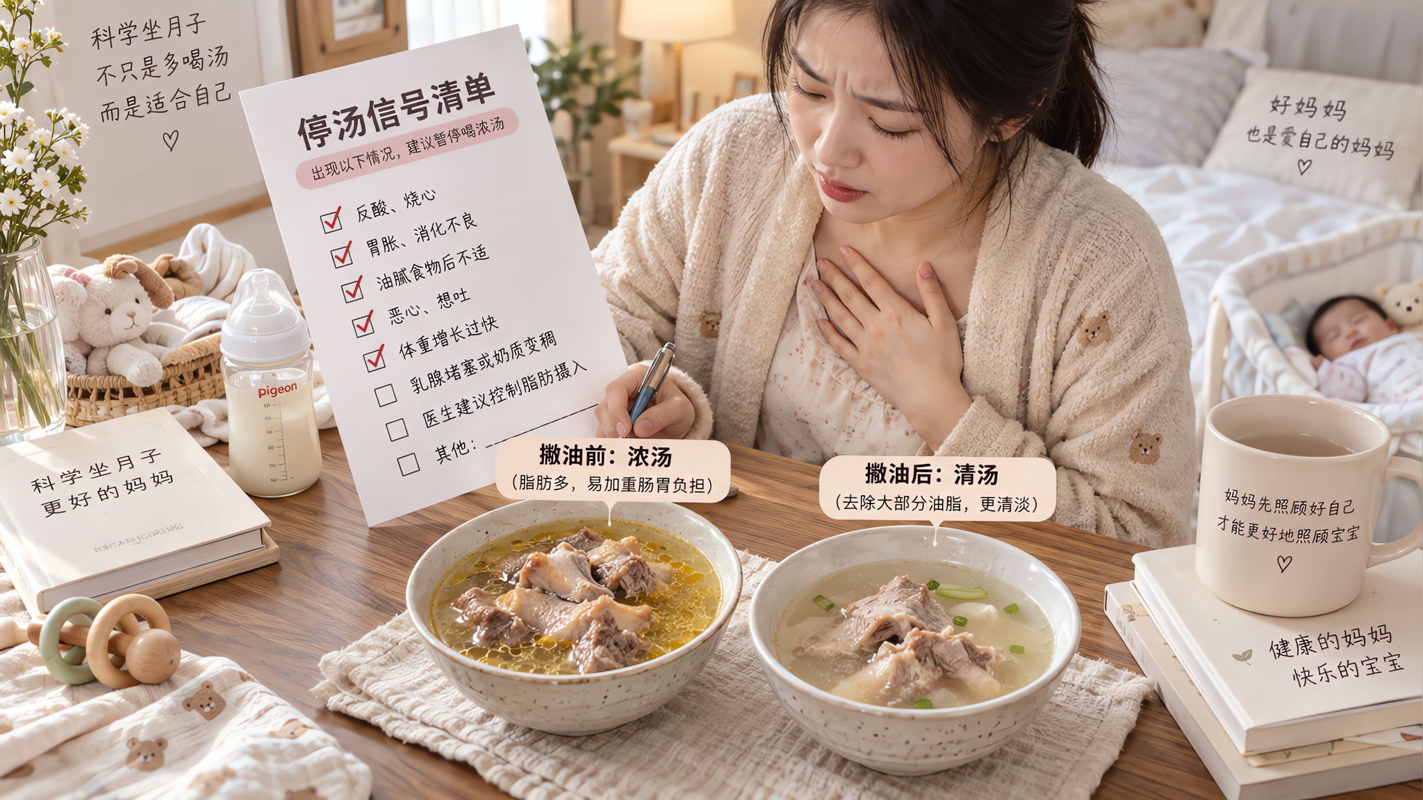 月子汤别硬灌：出现这2个信号就该停