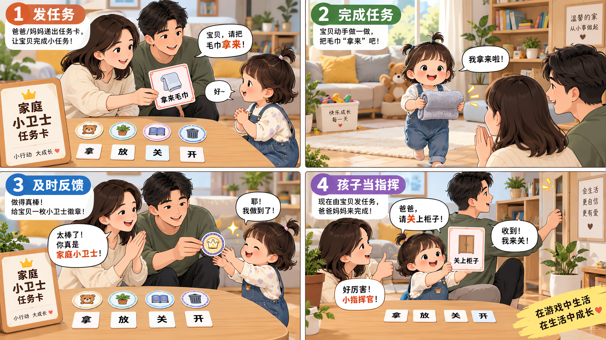 1-3岁不听“快点听话”？换成7字任务句就配合了