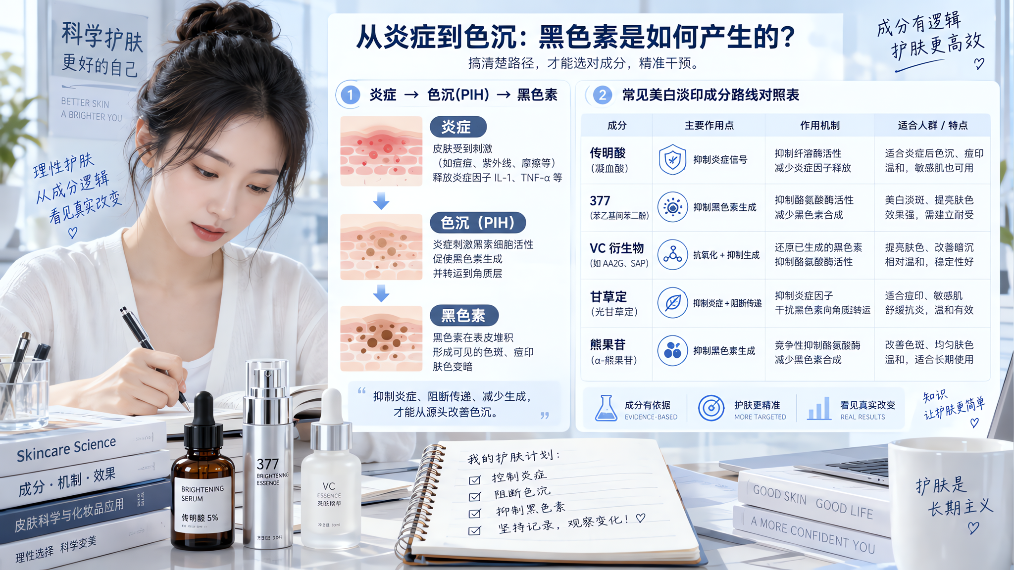 不刷酸也能淡痘印：无香无酸精华怎么挑才不踩雷