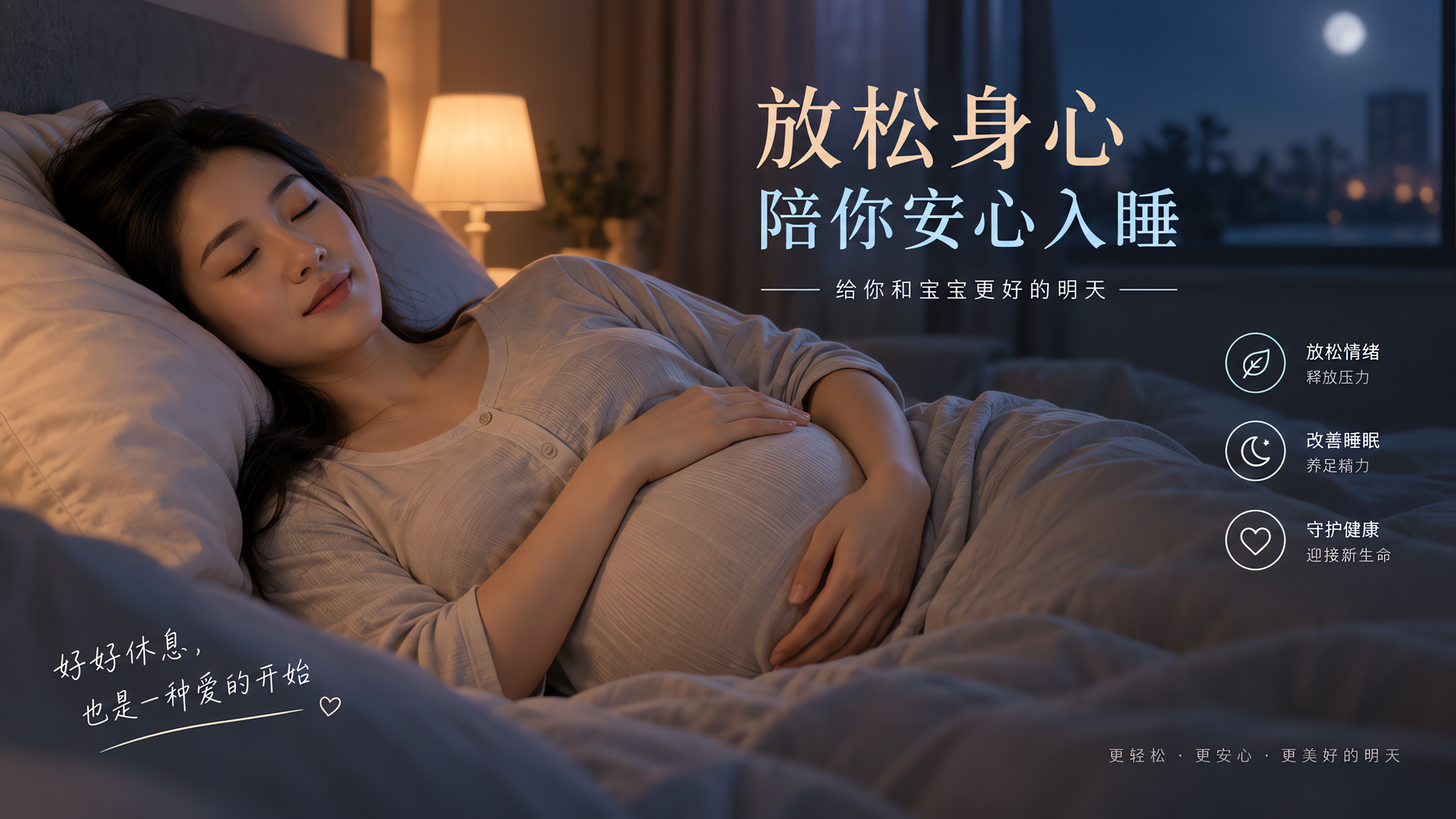 孕期一躺下就清醒？照读这段5分钟放松脚本