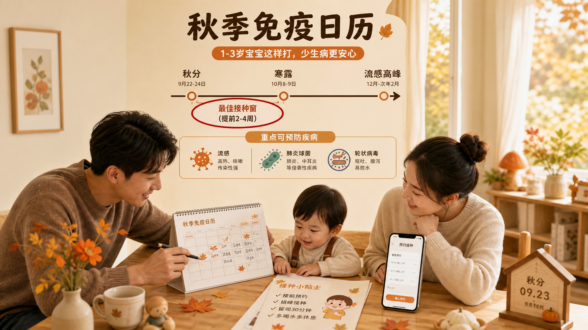 秋分后这2-4周别拖：1-3岁流感疫苗提前打更稳