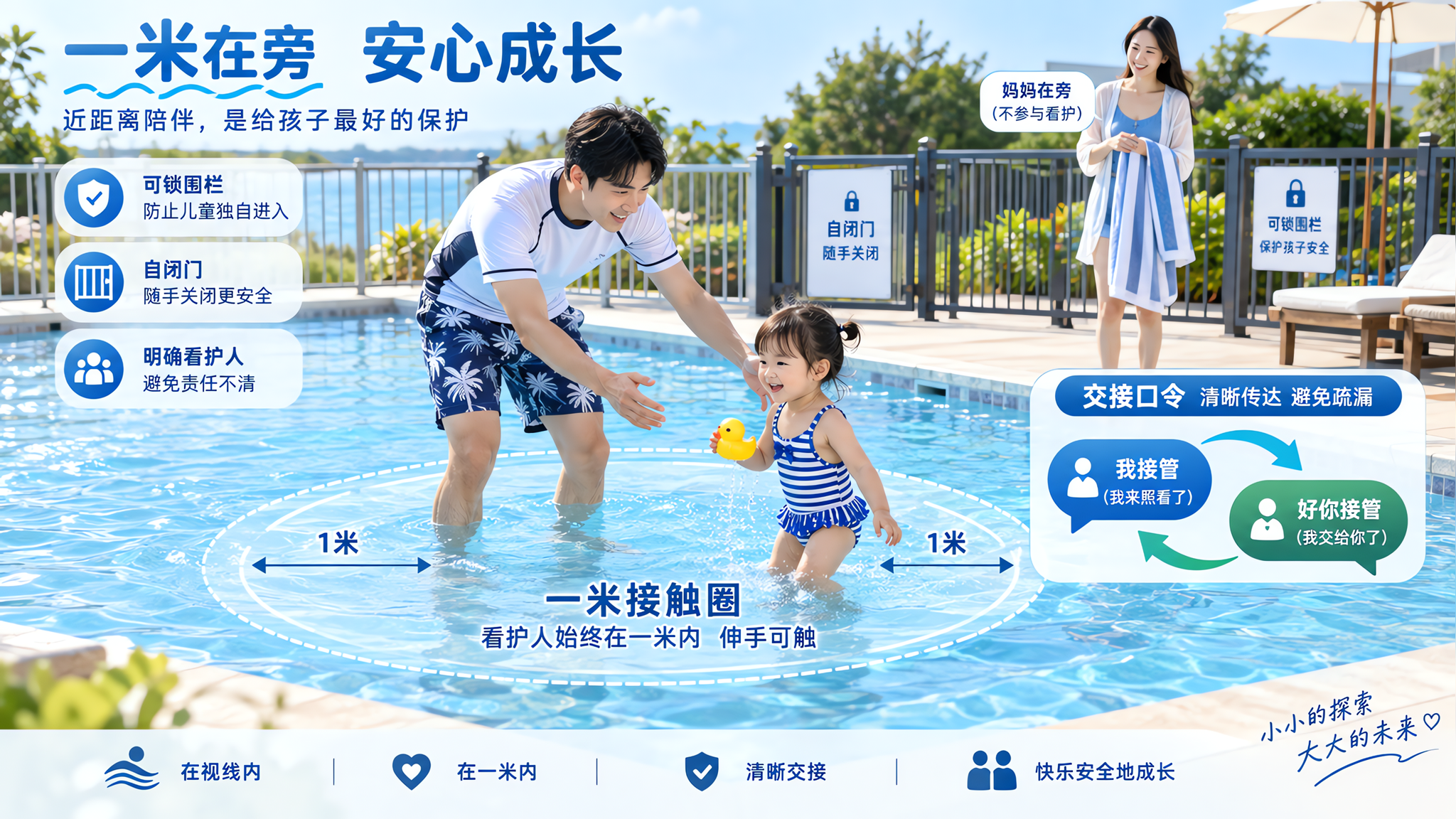 不是“扑通”才危险：一米接触+围栏隔离，防孩子无声下沉