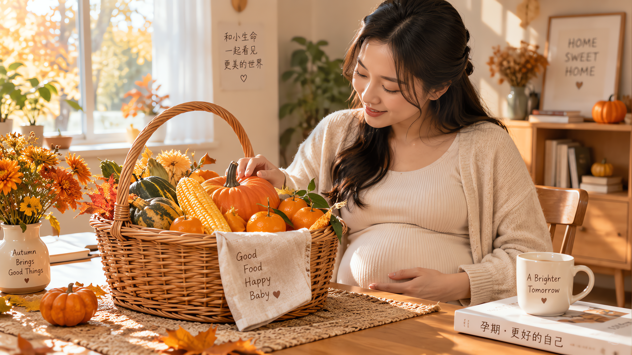 秋分太忙也能胎教：2分钟橙黄果篮色彩凝视