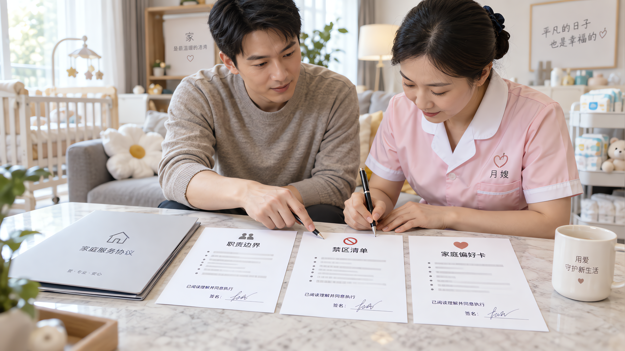 月嫂入户第一天就爱指挥？用三件套签收把边界立住