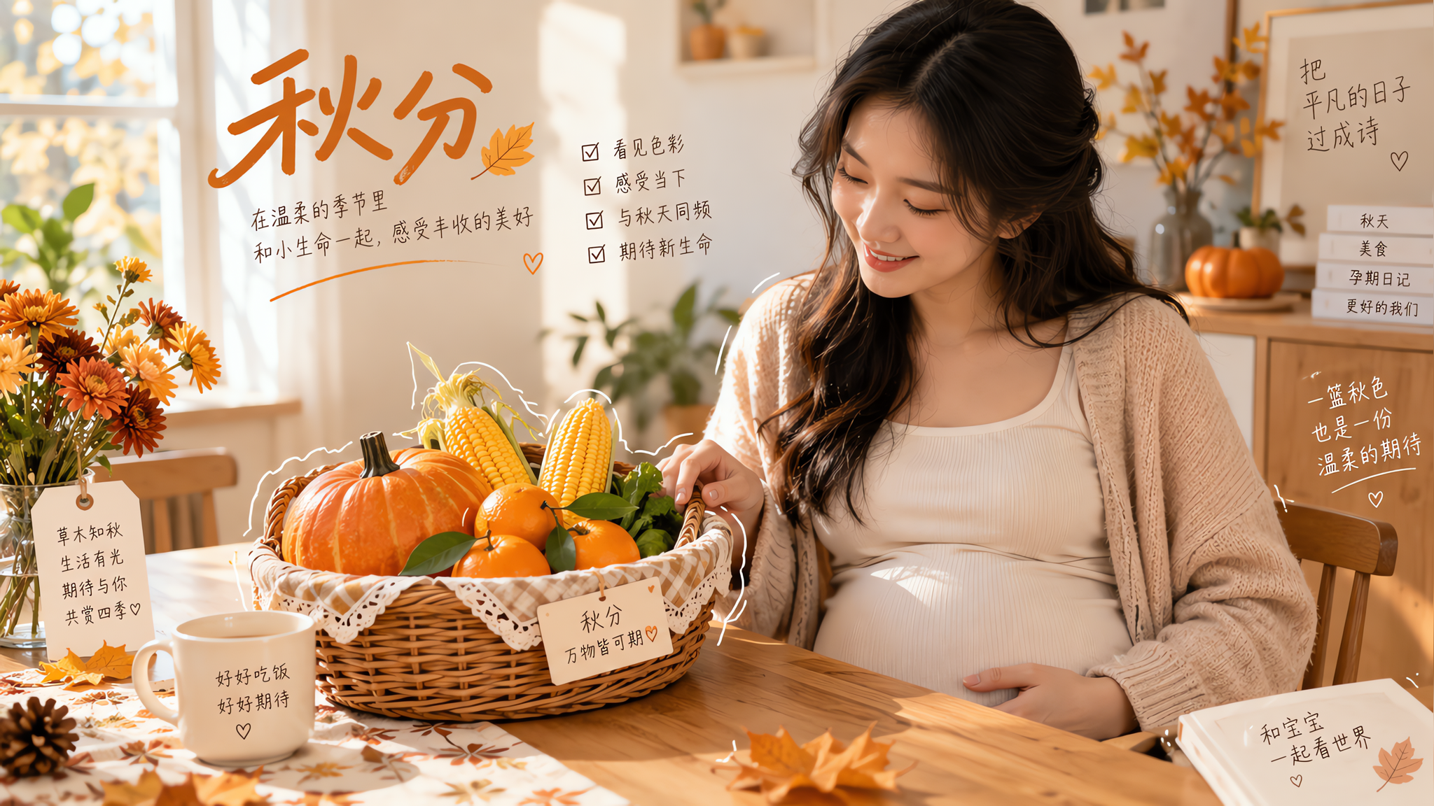 秋分太忙也能胎教：2分钟橙色果篮凝视法