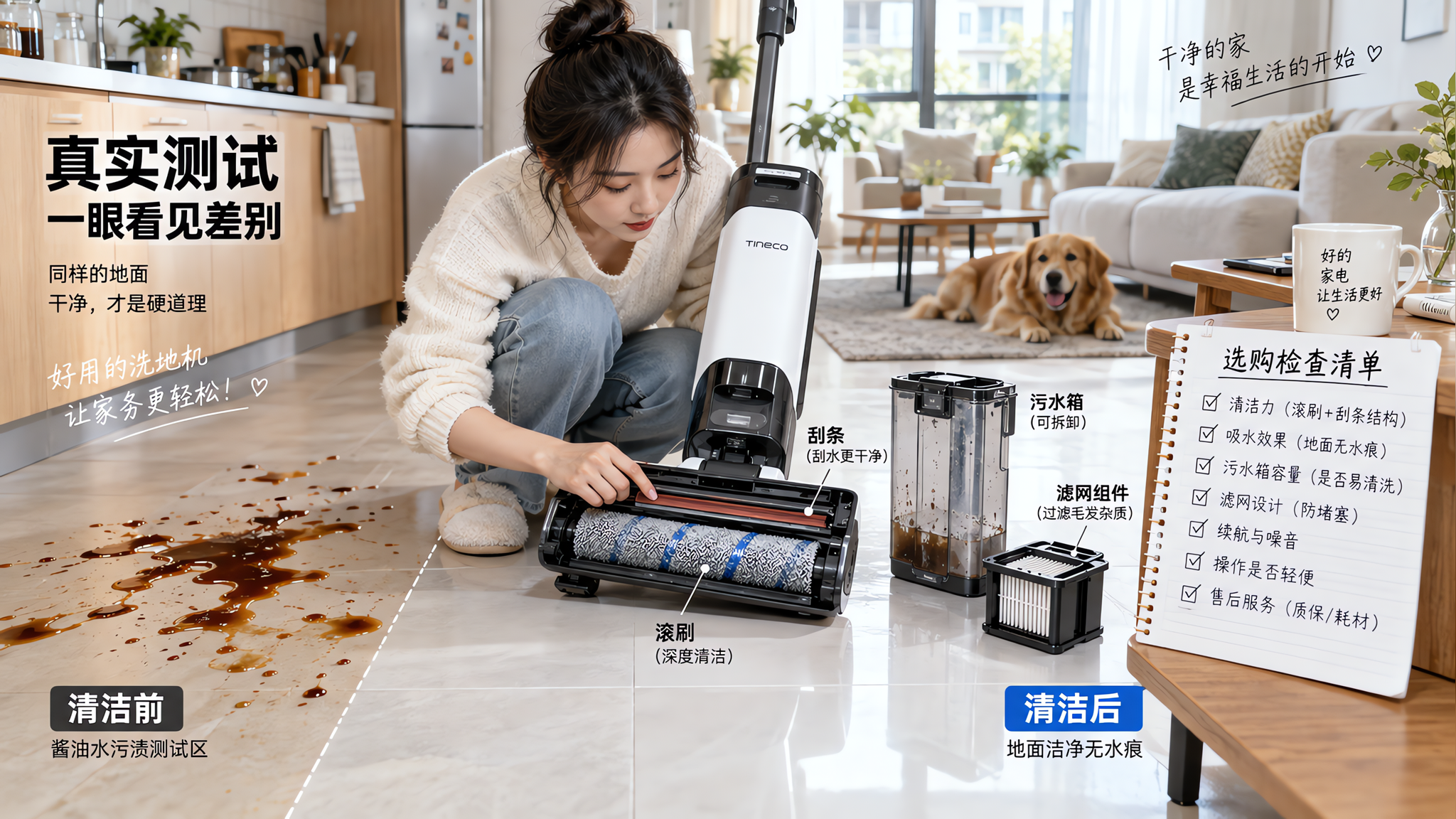 洗地机别看吸力热水洗：4个结构决定留不留水、臭不臭