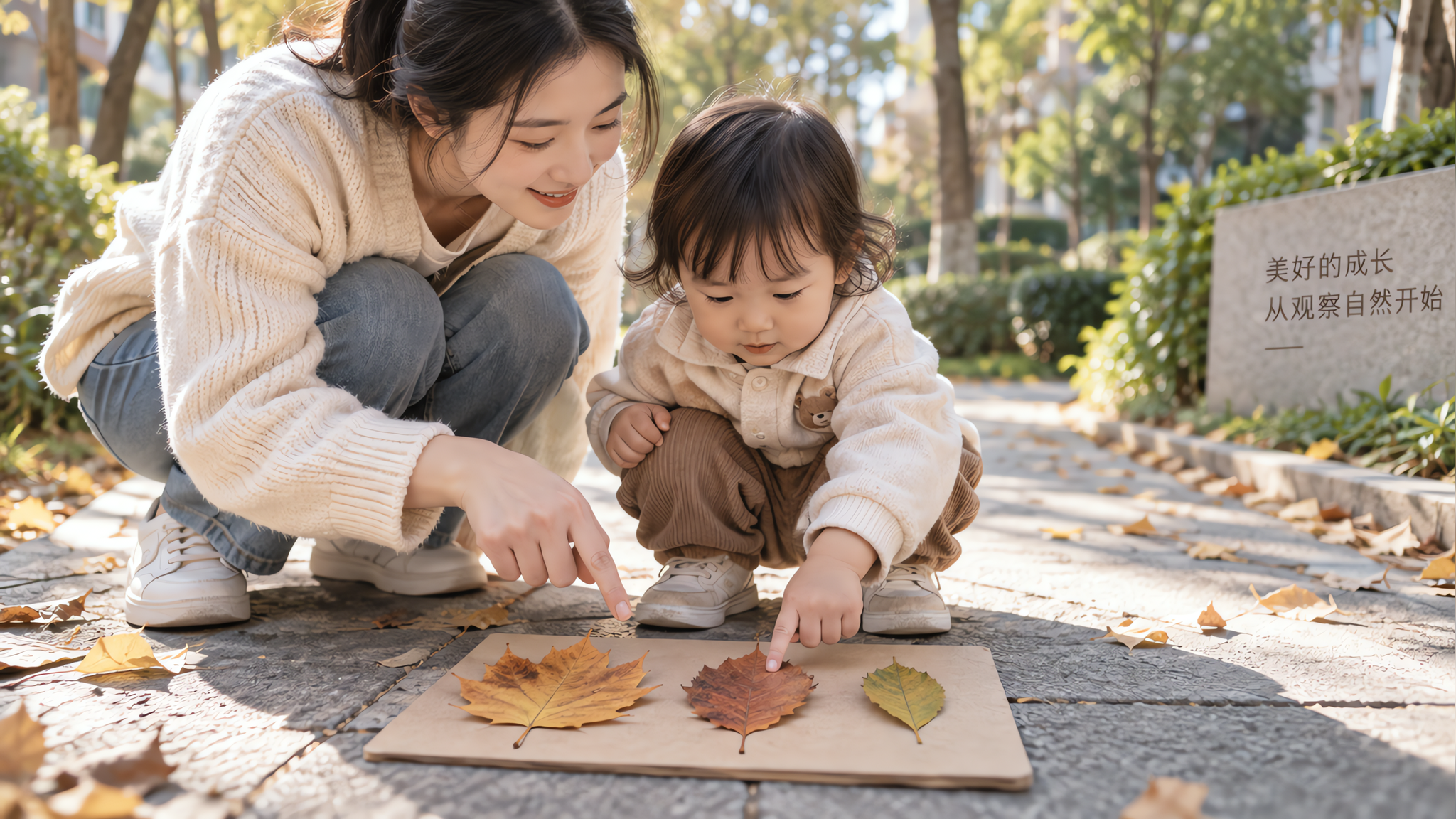 立秋后别急着阻止娃捡叶子：只用3片练观察和比较词