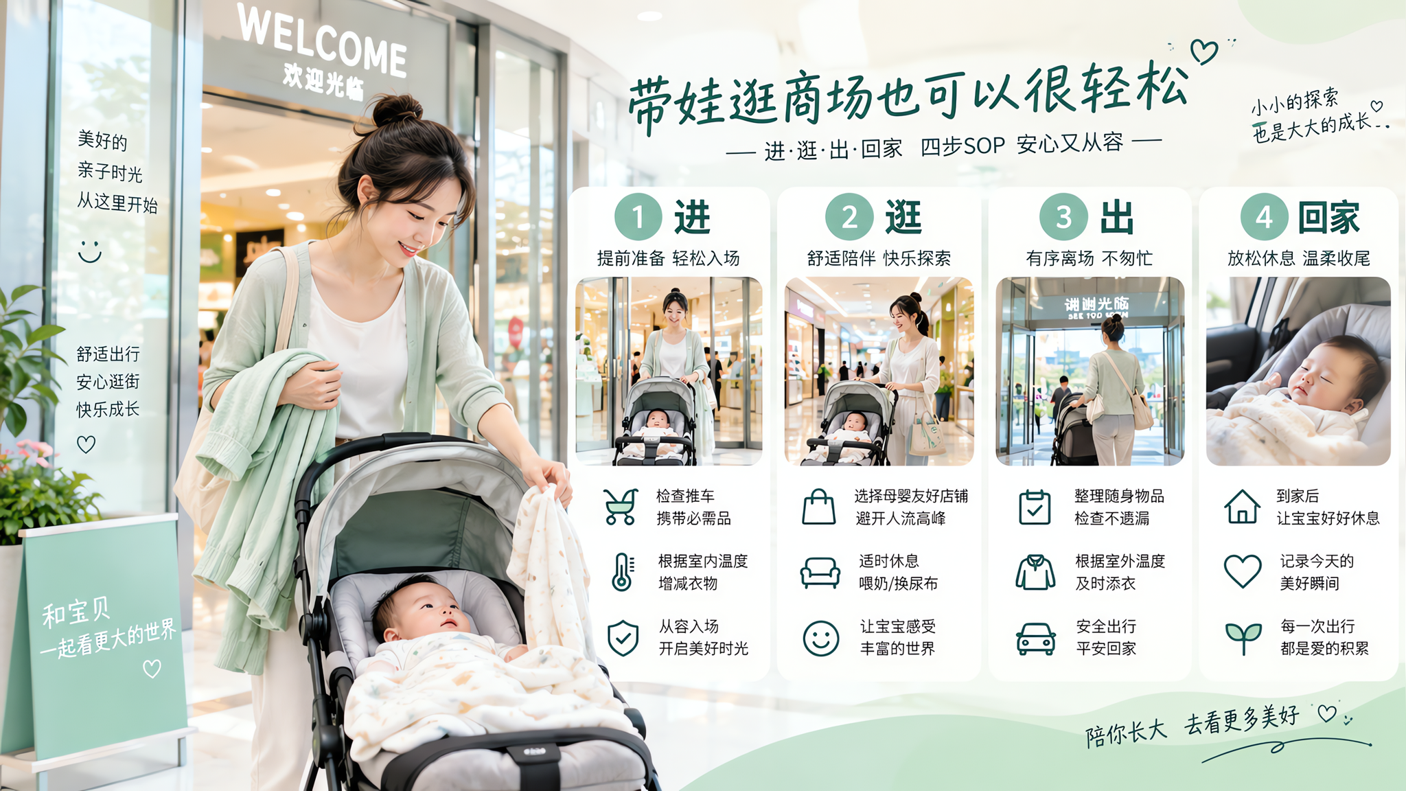 带2月龄逛商场：进出温差4步SOP，少惊跳少闹觉