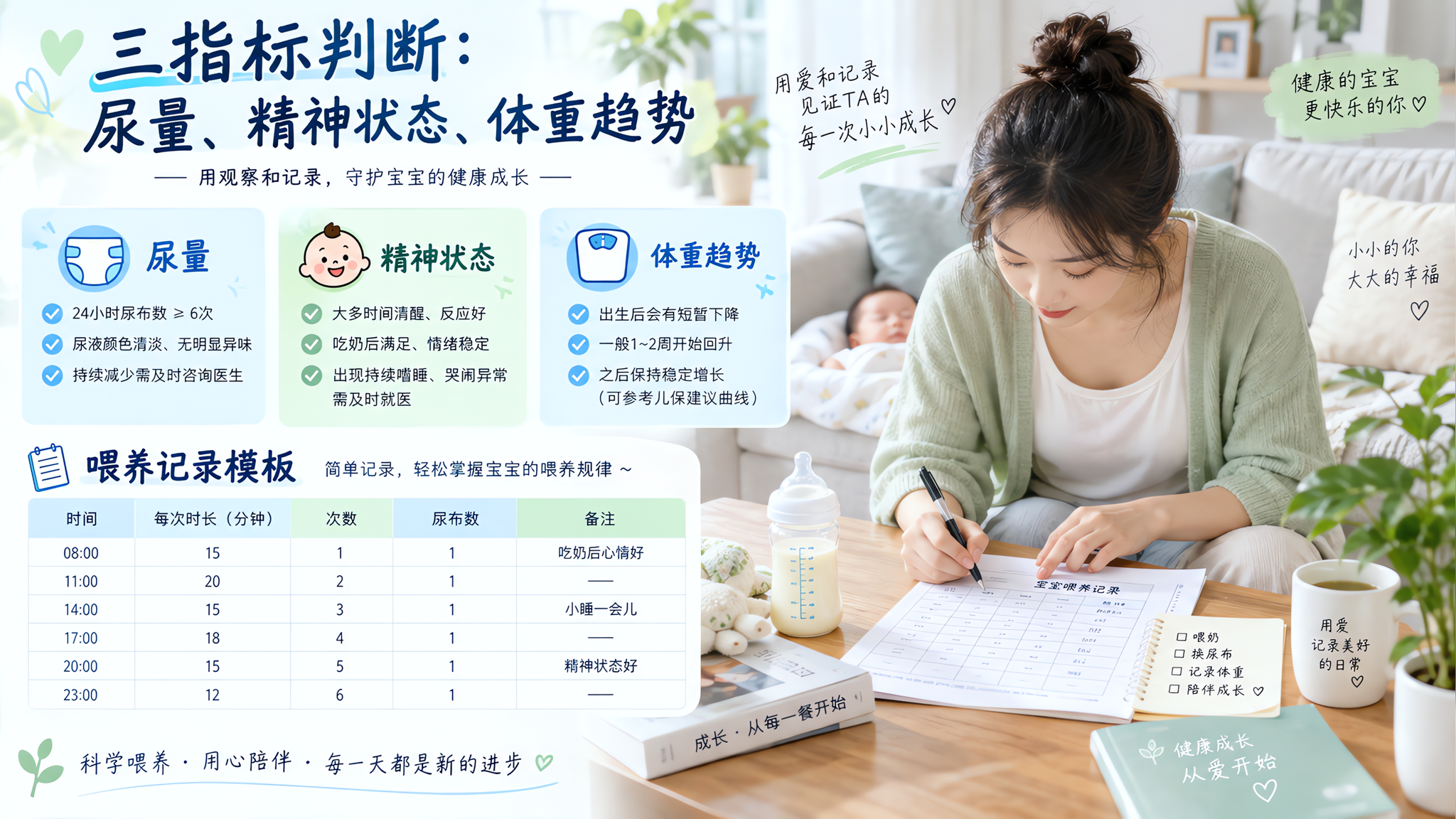 8月宝宝吃奶变少别急：三指标分清正常波动和生病信号