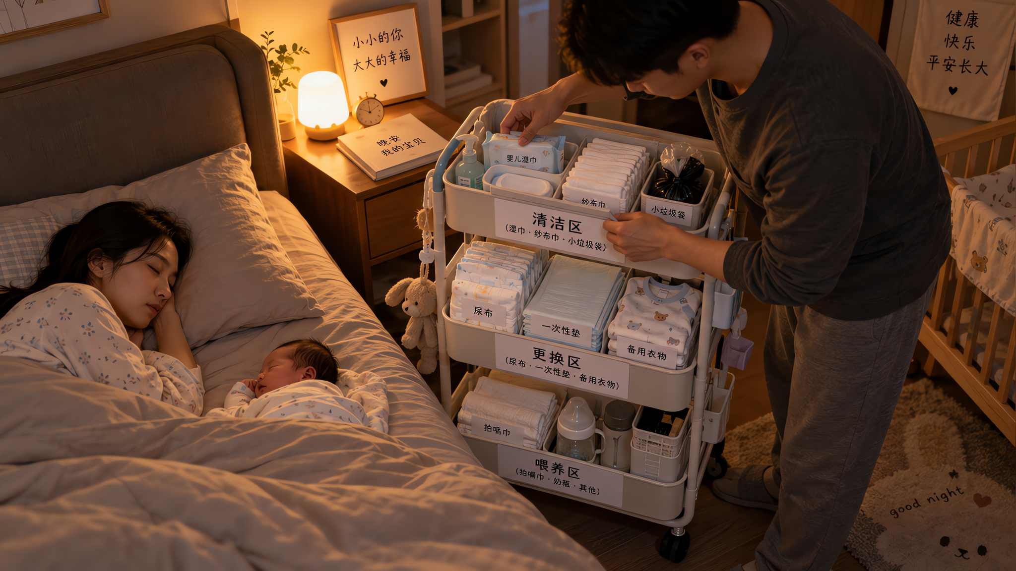 8月夜里别再开灯翻抽屉：爸爸床侧工具车照做就行