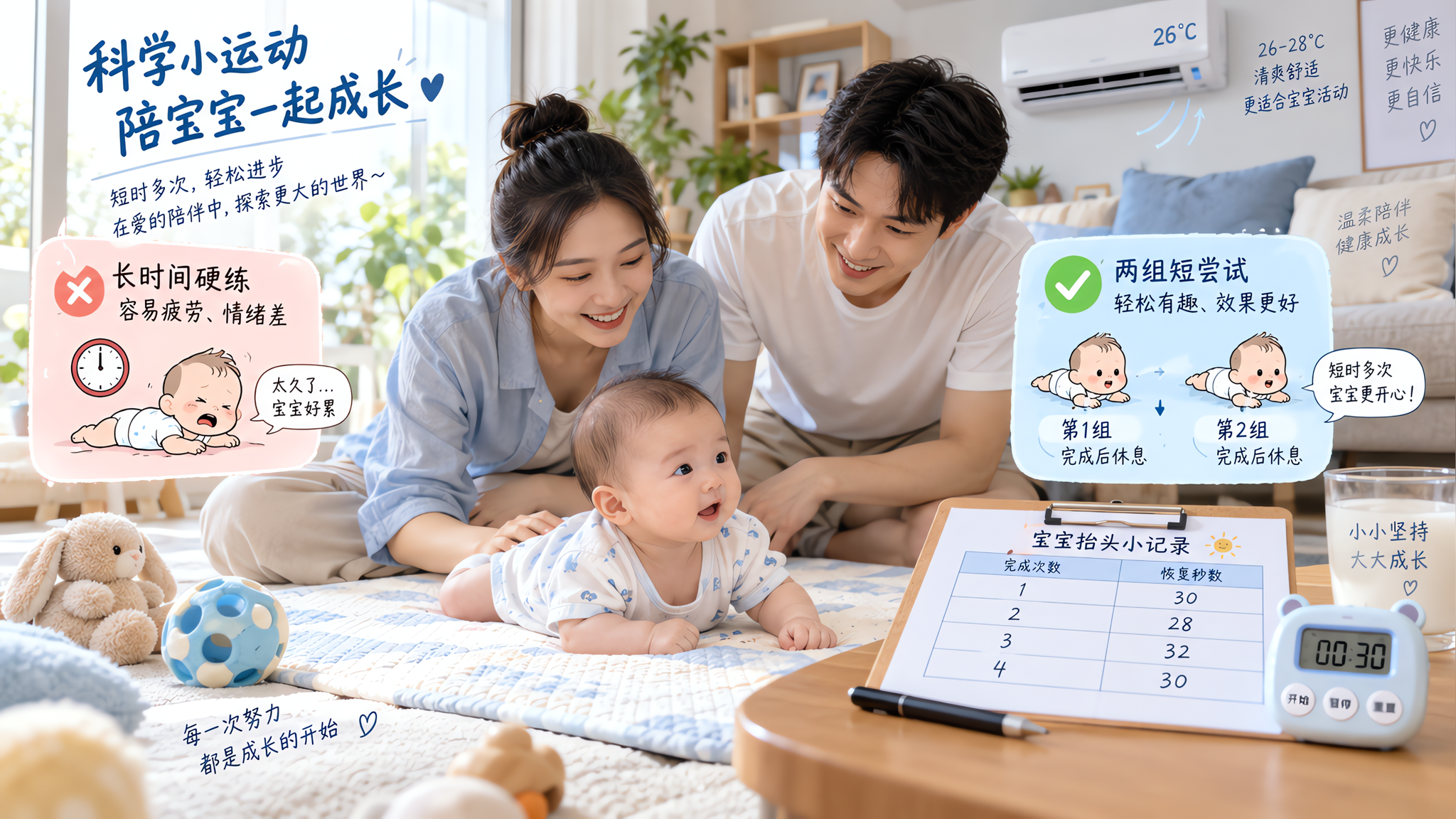 天热也能练大运动：3次×2组看见进步