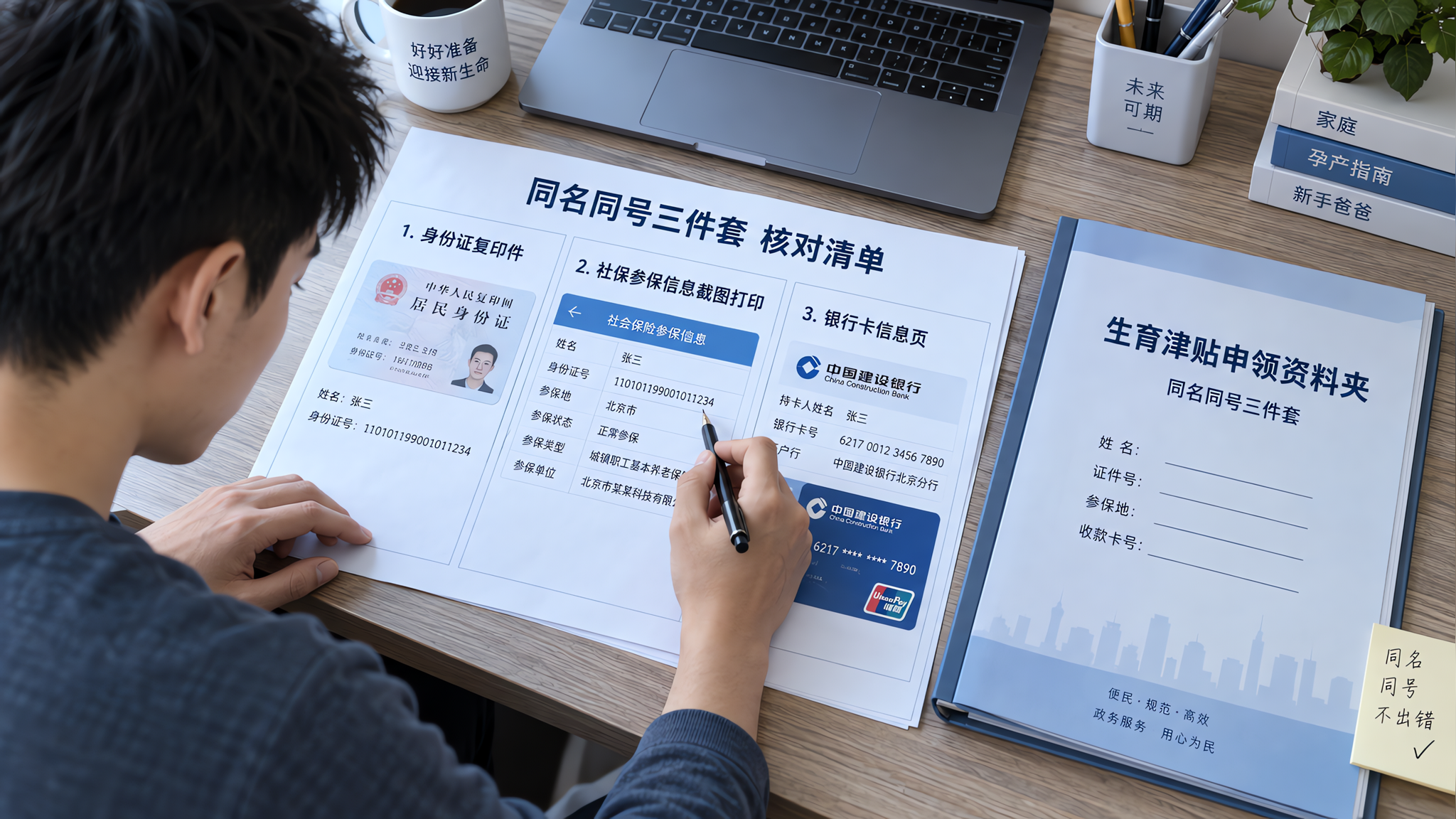 生育津贴总被退件？先把三份材料做成同名同号