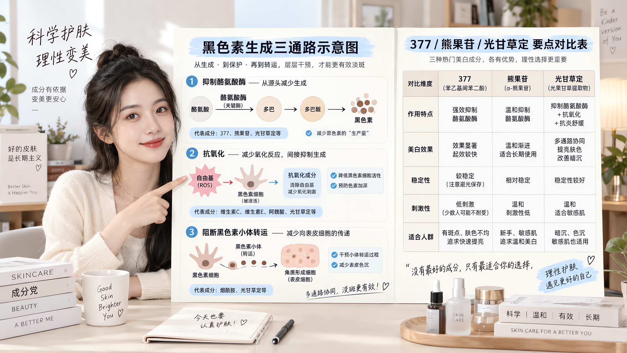 377、熊果苷、光甘草定怎么选？先看“浓度边界”和稳定性