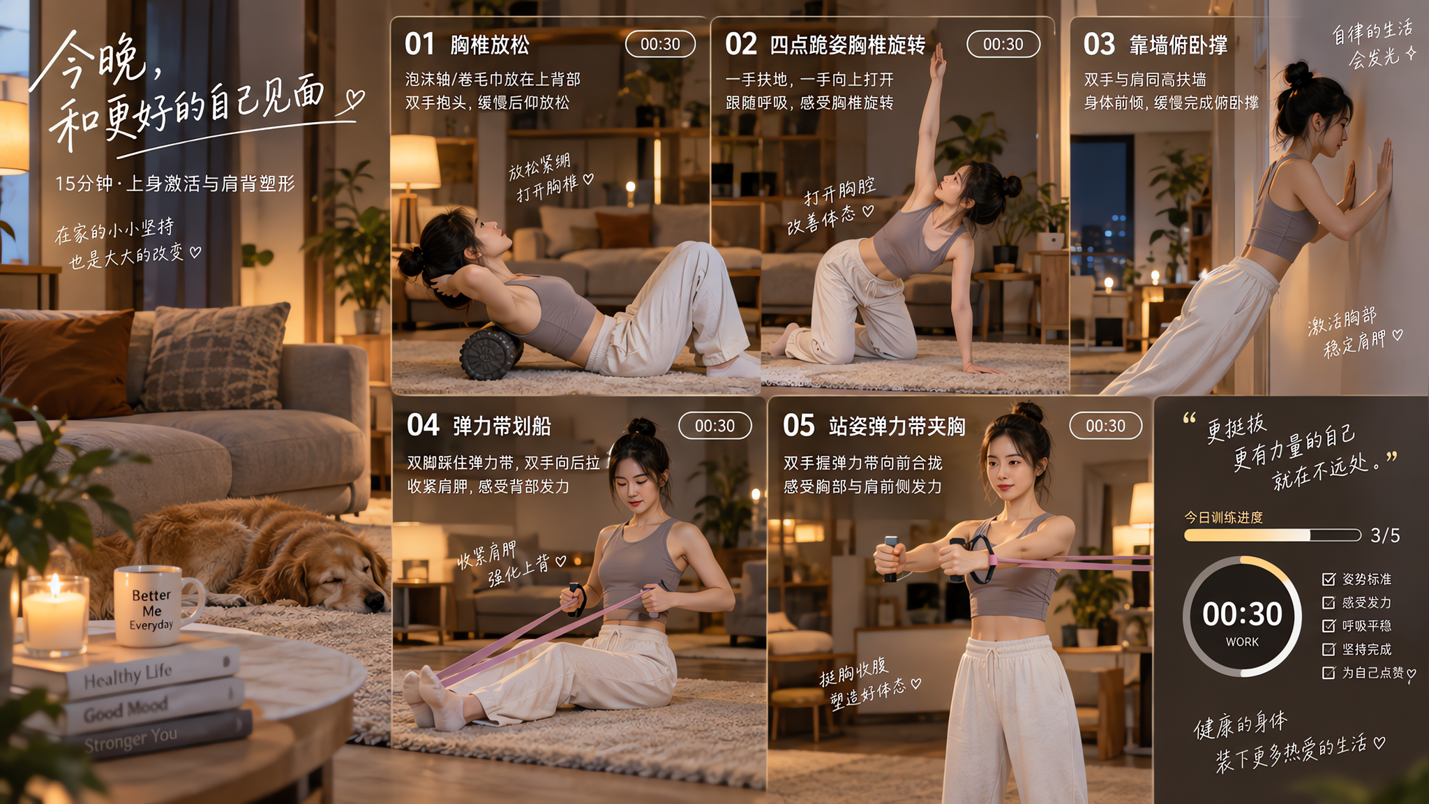 刷剧越久越驼？8分钟练回上身支撑感
