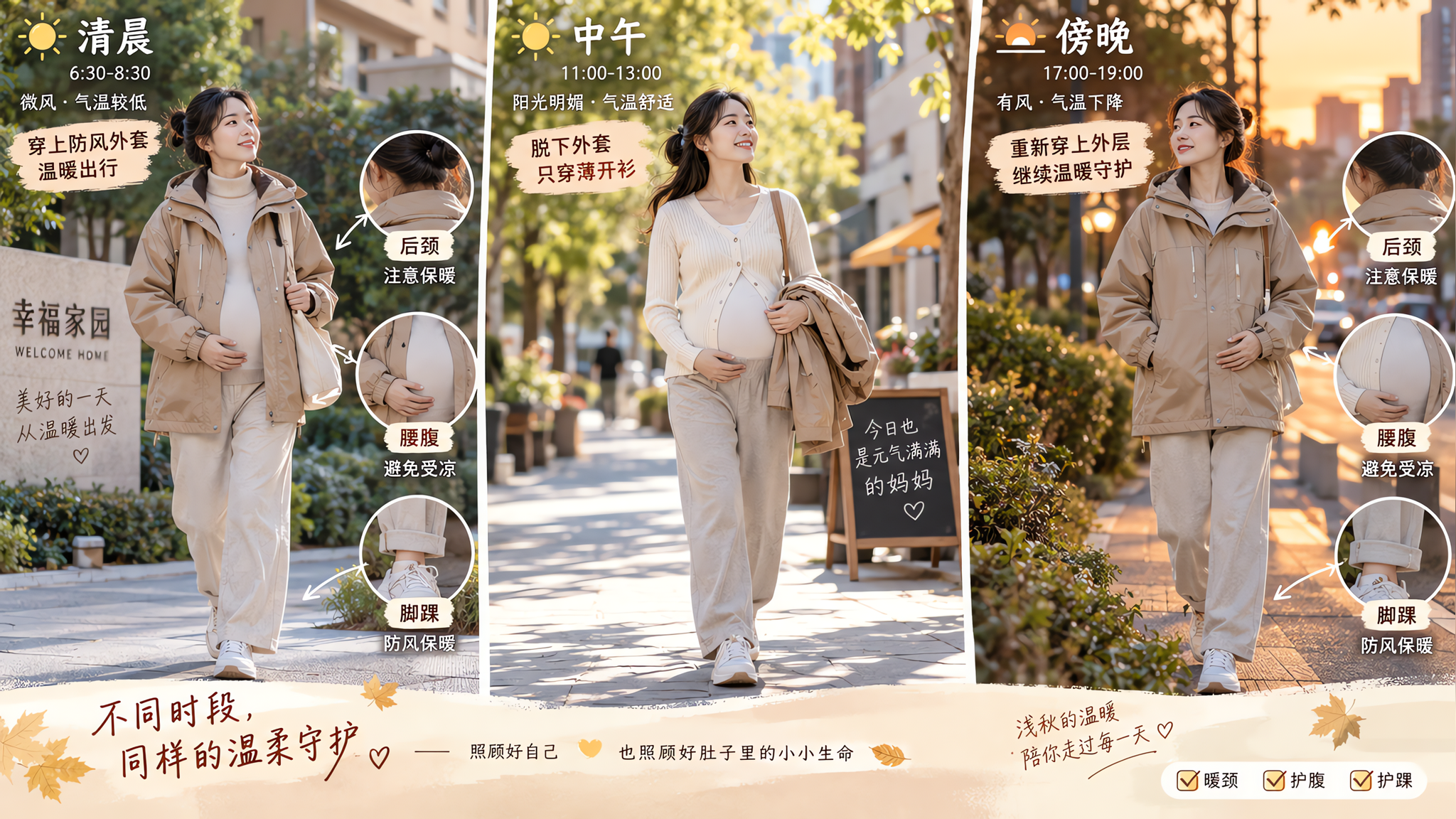 秋分后孕妈别硬扛秋冻：洋葱穿衣护住后颈腰腹脚踝