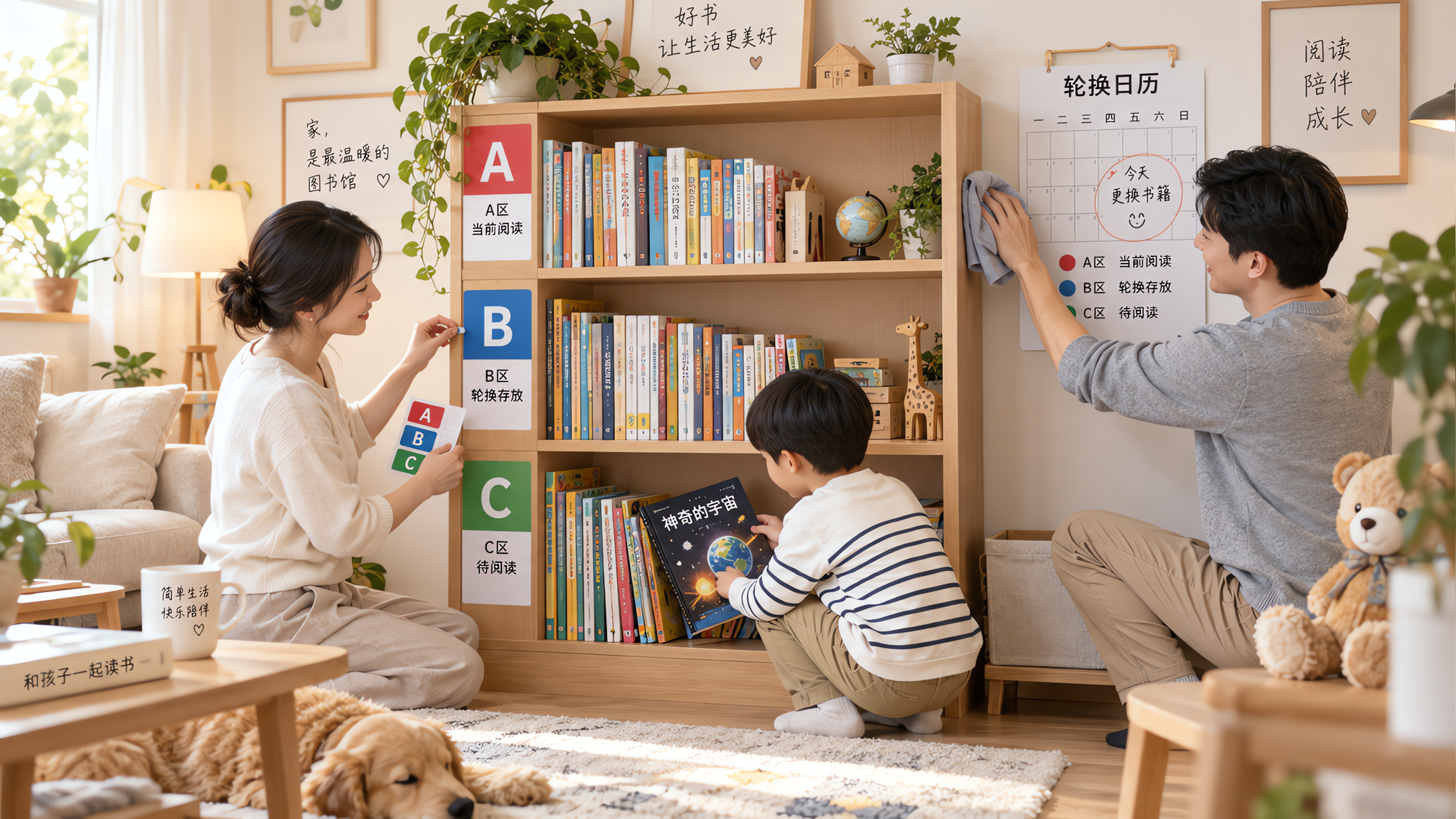 书架别塞满：常驻30本+每周轮换，孩子更愿意读