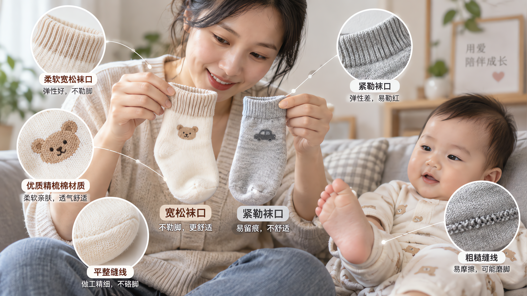 宝宝脱袜一圈勒痕正常吗？3步看懂闷汗摩擦