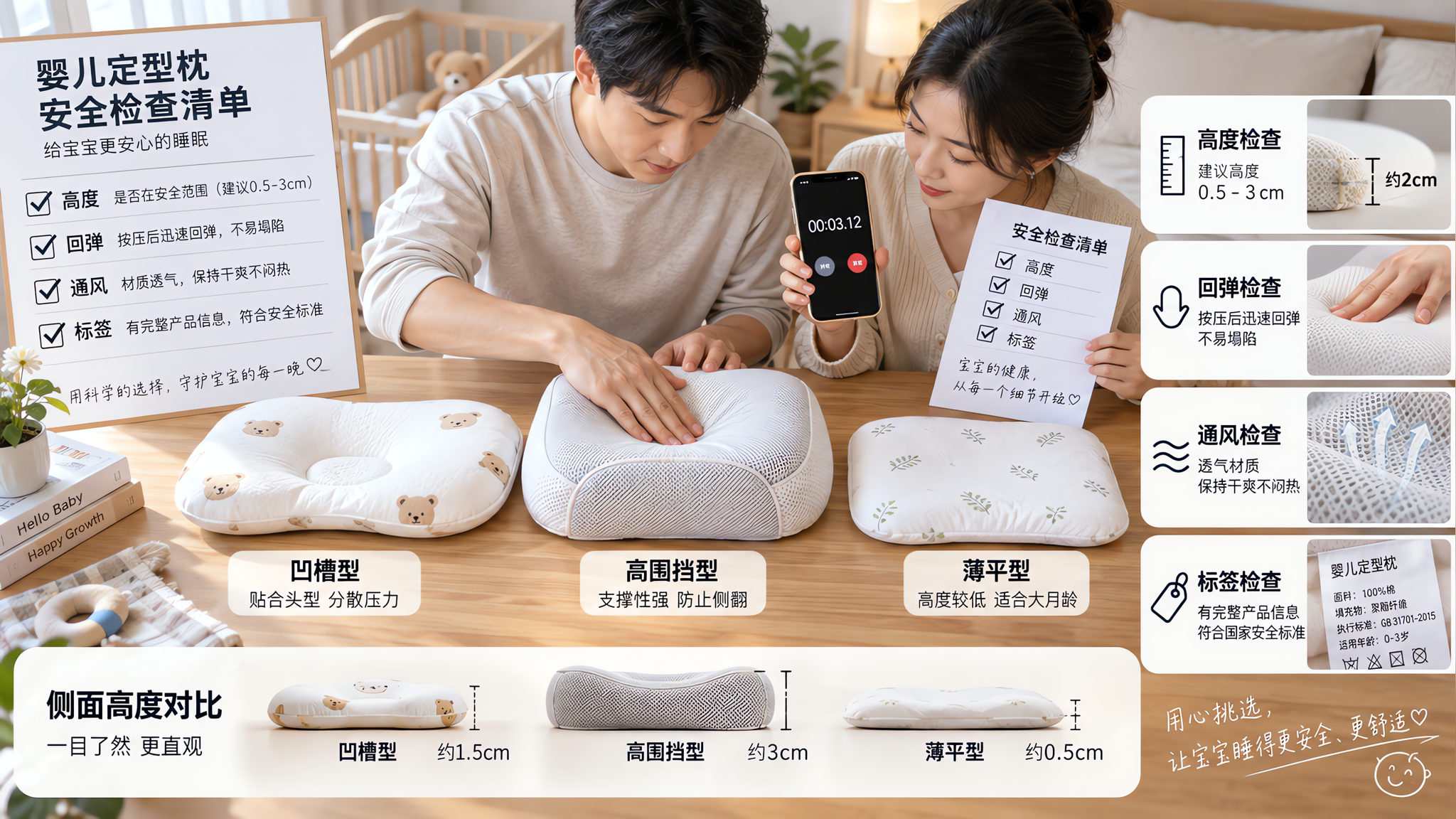婴儿定型枕别急着买：4步看出窒息风险点