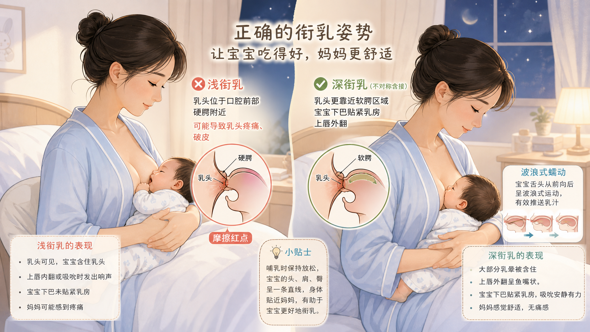 乳头疼到发抖？多半不是奶少，是含接太浅