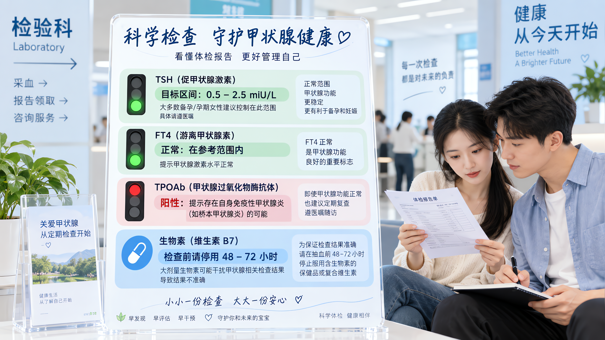 备孕甲功被标红怎么办？TSH、FT4、TPOAb三步看懂