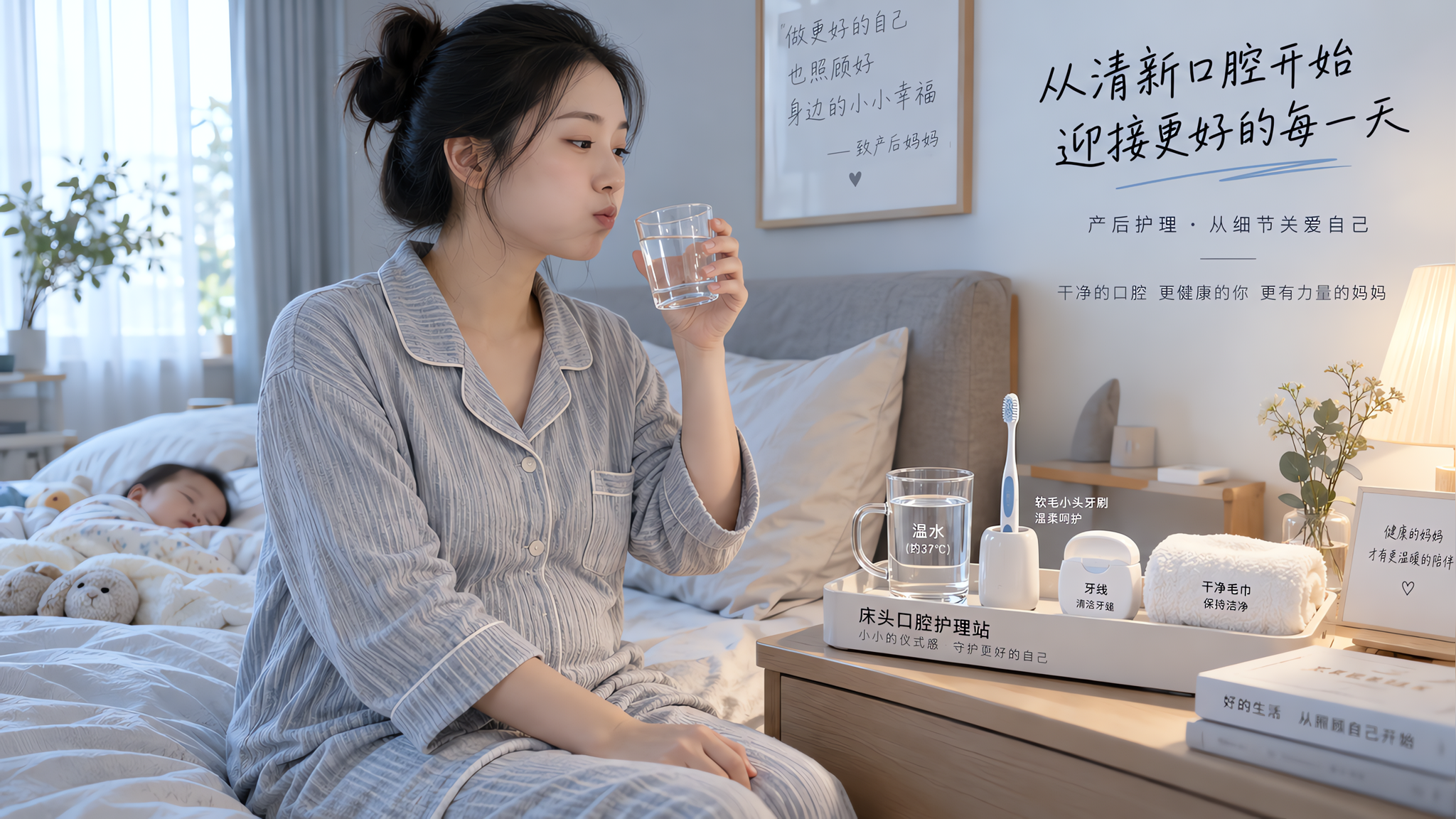 产后刷牙一出血就慌？多半是激素+夜奶，照这套清爽SOP做
