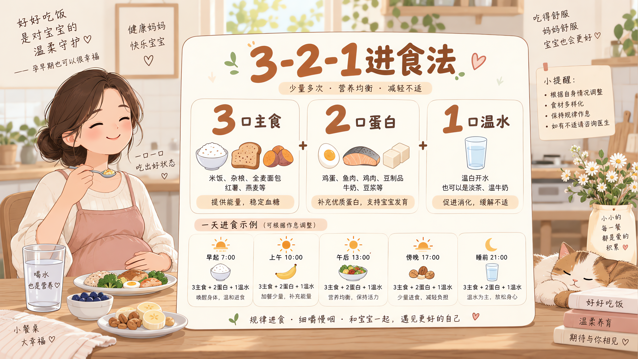 早孕越饿越想吐？把进食间隔改成2-3小时就好很多