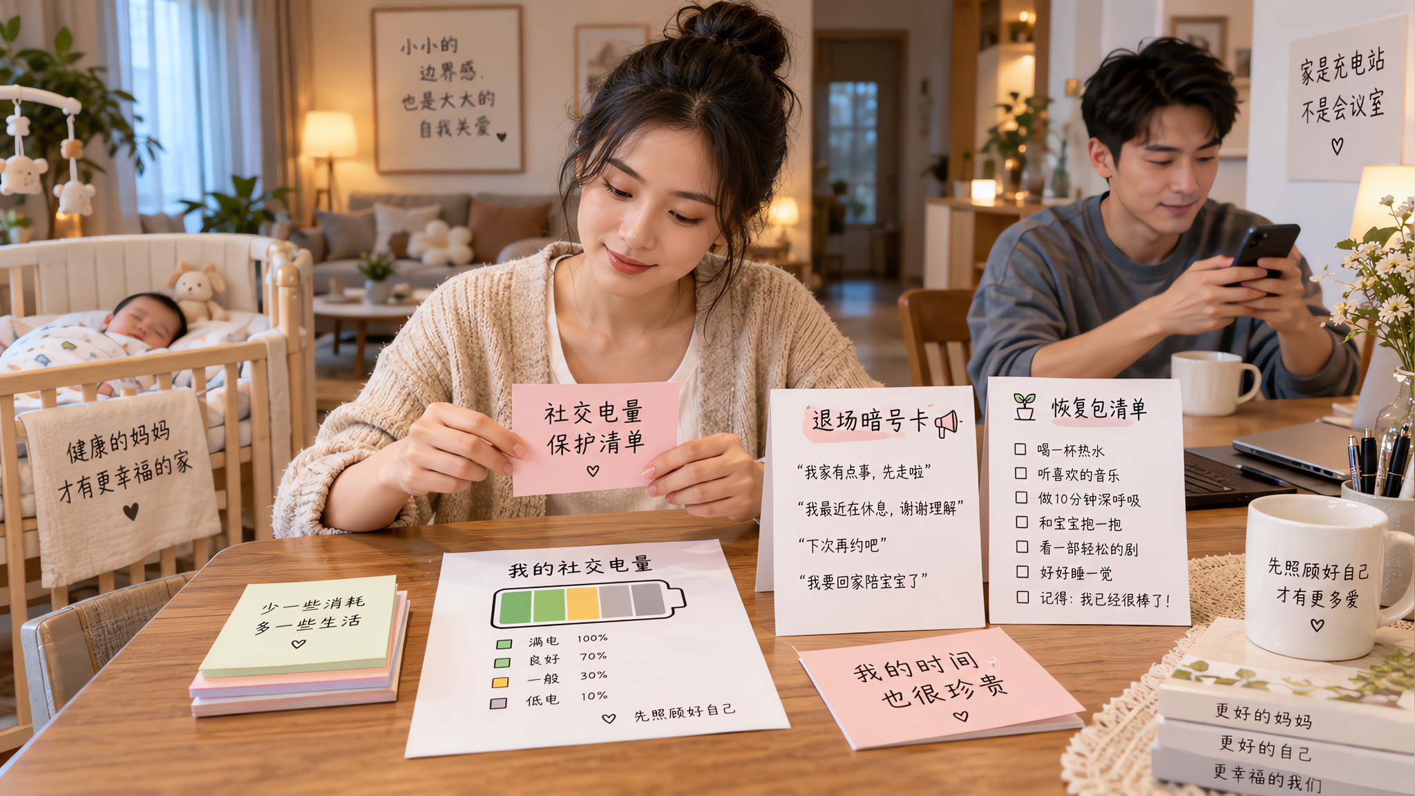 产后百天过节聚会别硬撑：社交电量三条规则