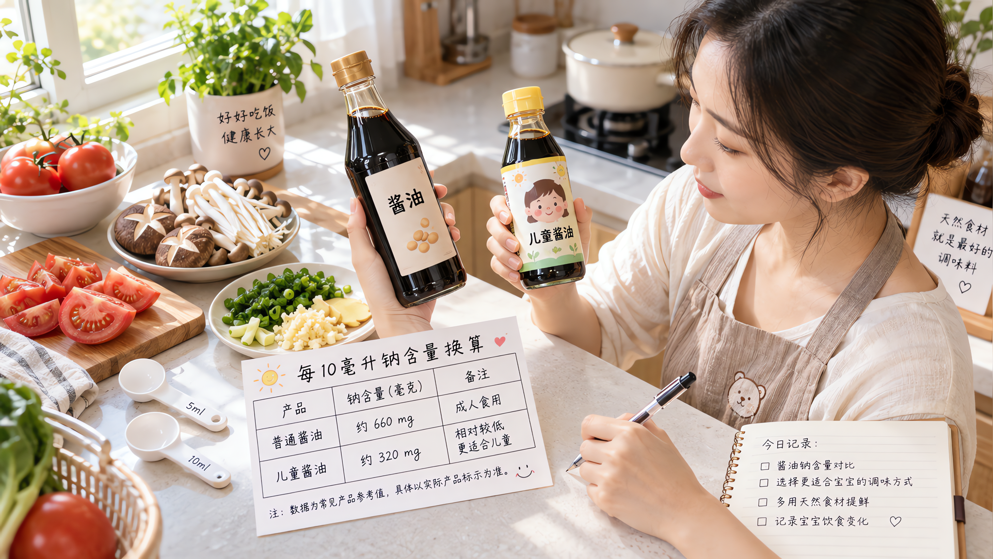 儿童酱油是不是智商税？先把钠换算成每10毫升再说