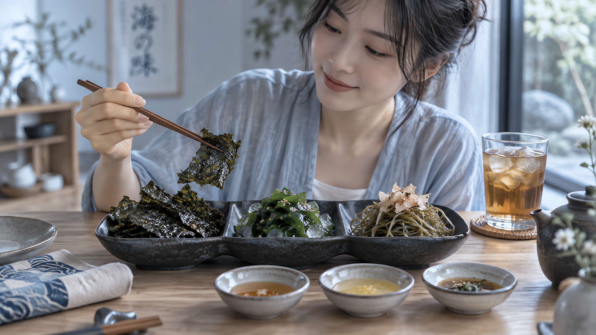 紫菜别再煮汤了：3分钟烤脆+90秒滑拌+冷泡弹昆布