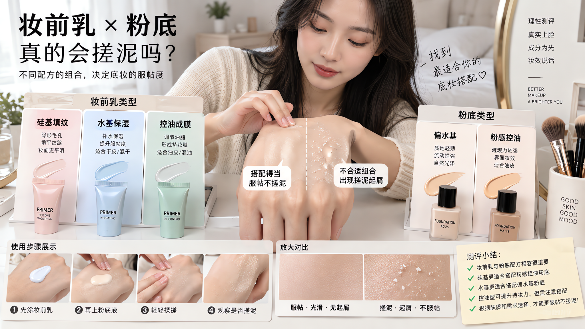 妆前乳搓泥别怪粉底：看懂硅弹性体和成膜速度就够了