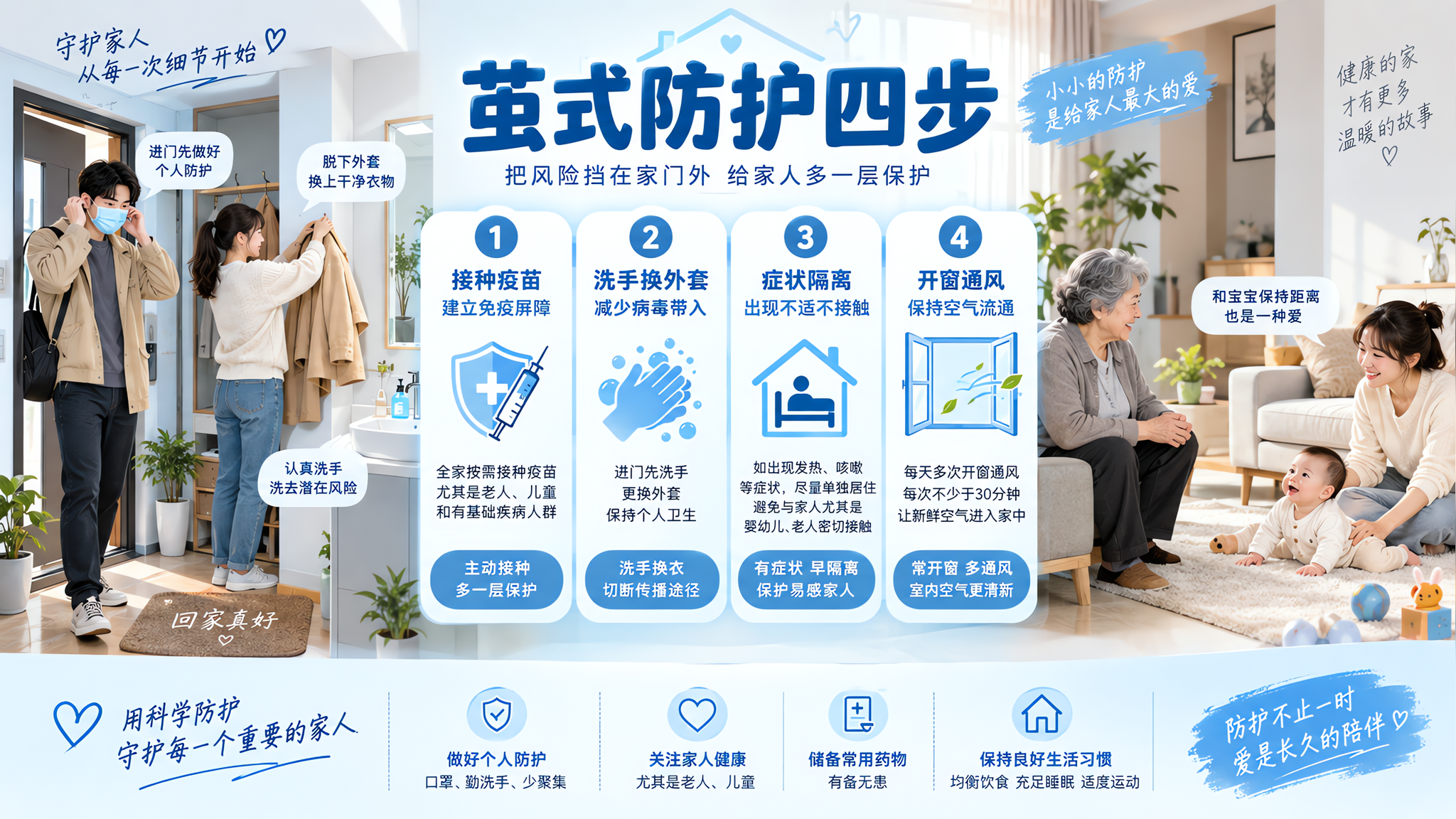 国庆亲戚想抱娃？6个月内防流感靠全家这套茧式防护